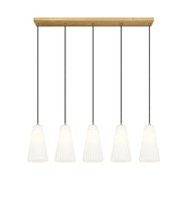 Farrell 5 Light Linear Chandelier Modern Gold