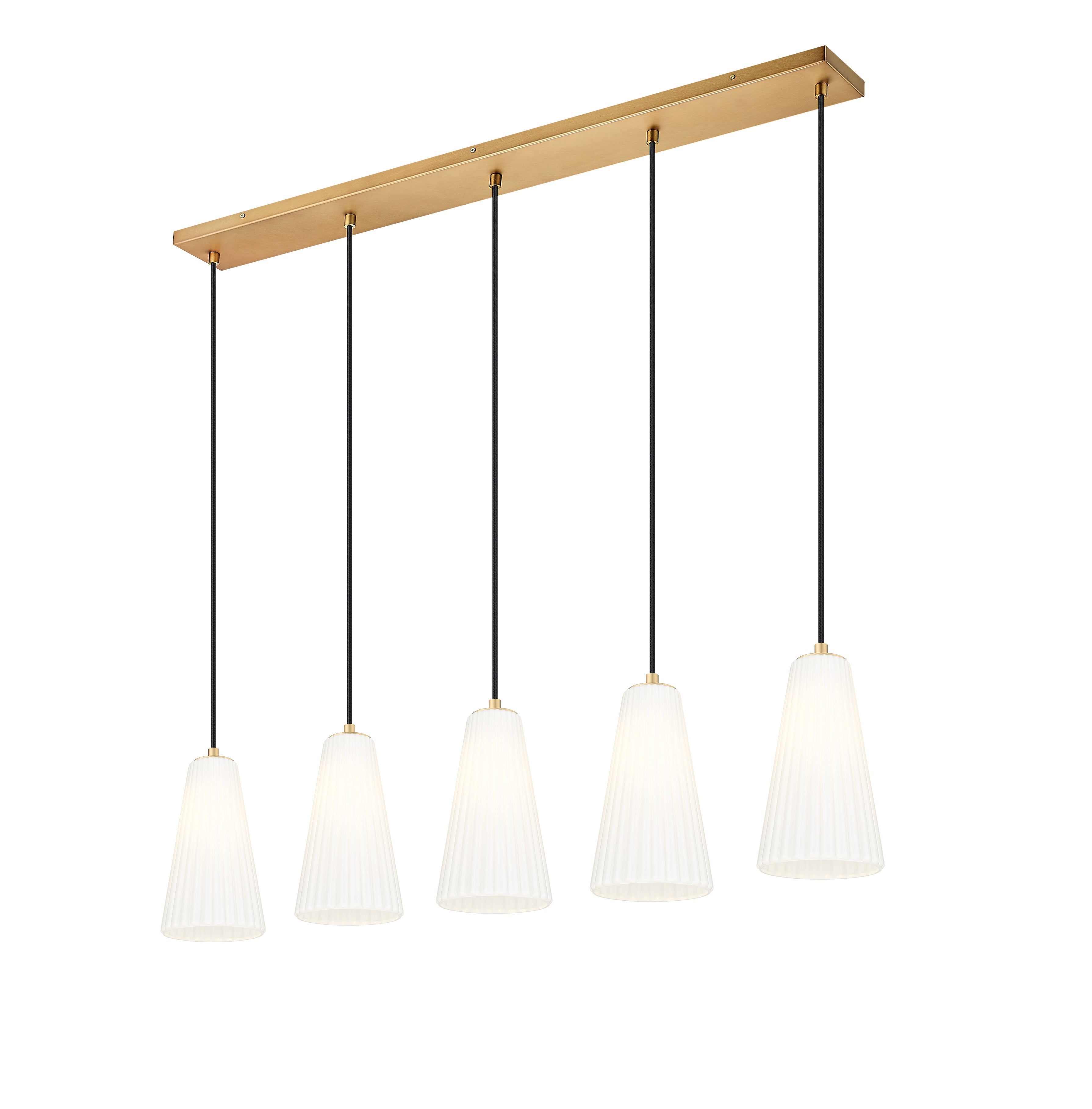 Farrell 5 Light Linear Chandelier Modern Gold