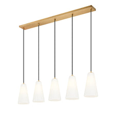 Farrell 5 Light Linear Chandelier Modern Gold