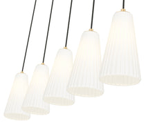 Farrell 5 Light Linear Chandelier Modern Gold