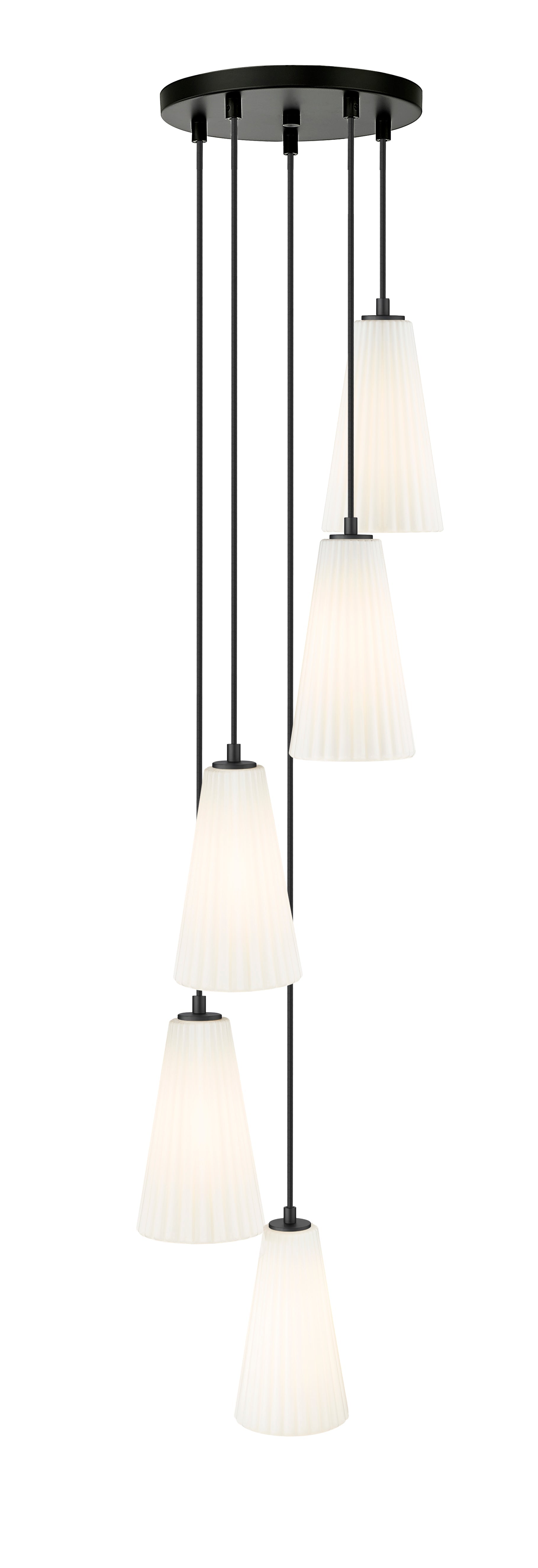 Farrell 5 Light Chandelier Matte Black