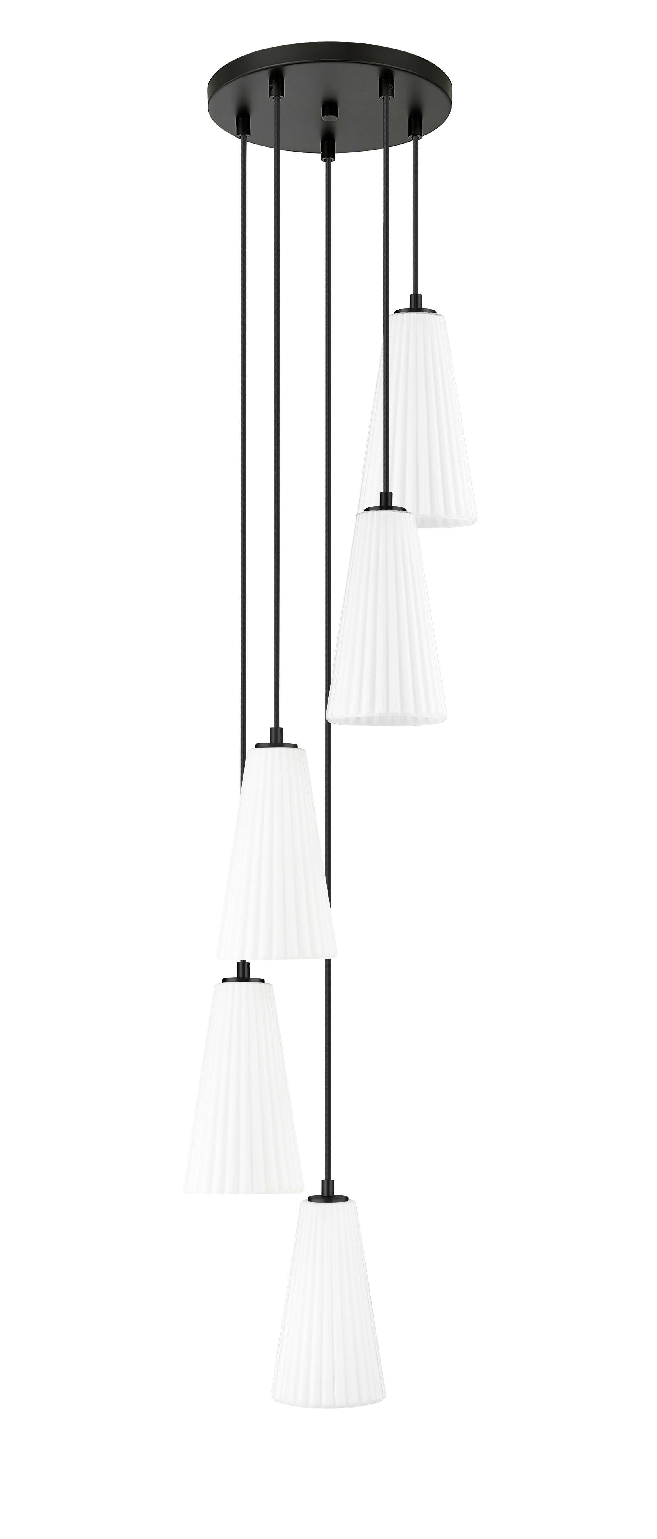 Farrell 5 Light Chandelier Matte Black
