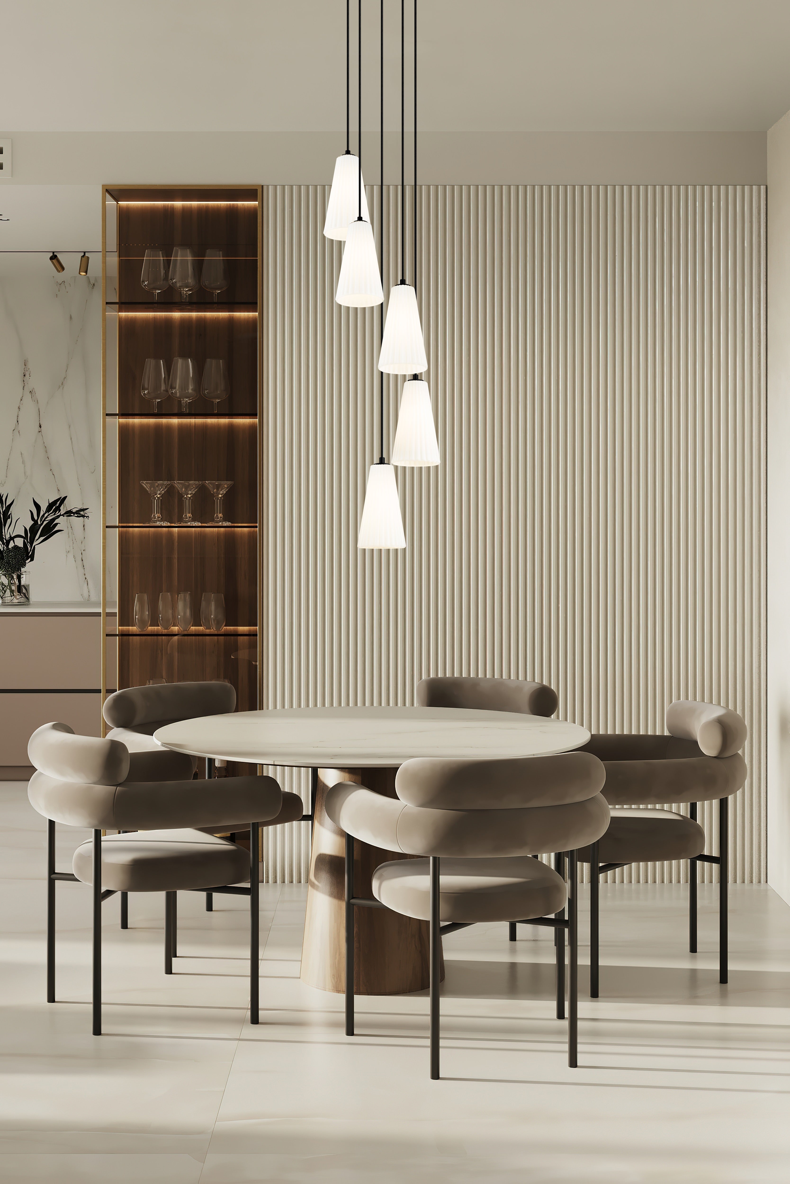 Farrell 5 Light Chandelier Matte Black