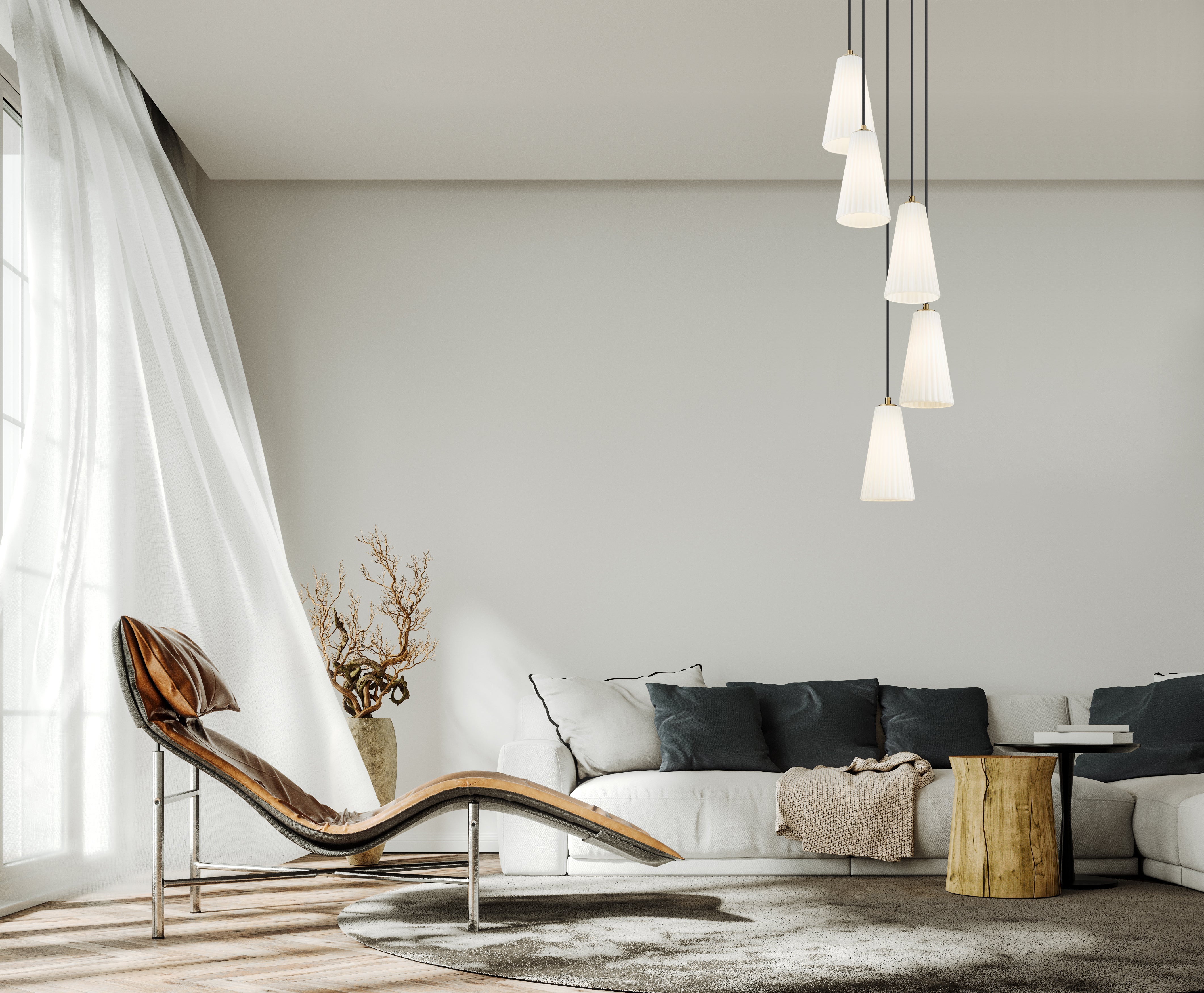 Farrell 5 Light Chandelier Modern Gold
