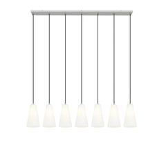 Farrell 7 Light Linear Chandelier Brushed Nickel