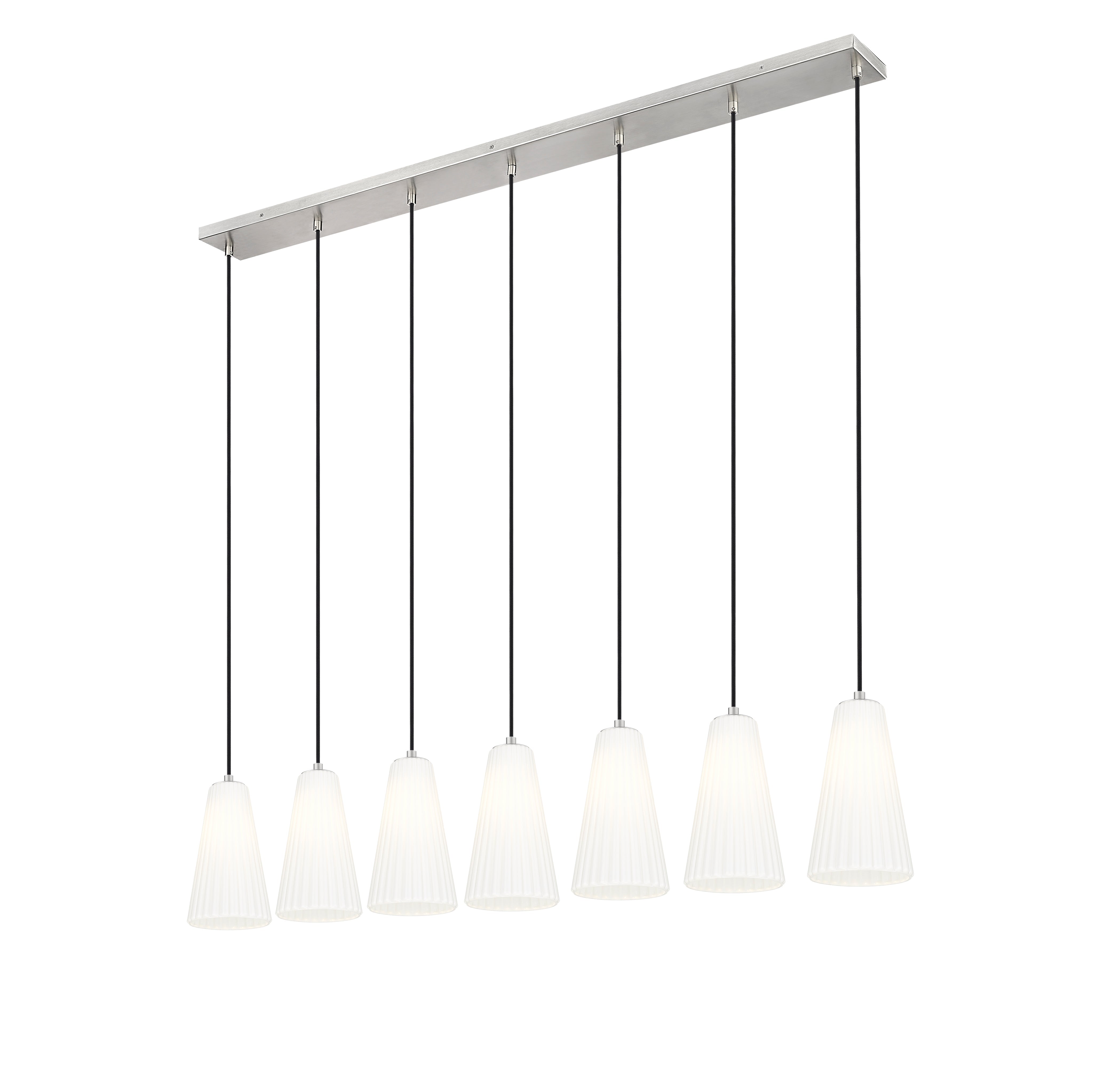 Farrell 7 Light Linear Chandelier Brushed Nickel