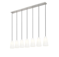 Farrell 7 Light Linear Chandelier Brushed Nickel