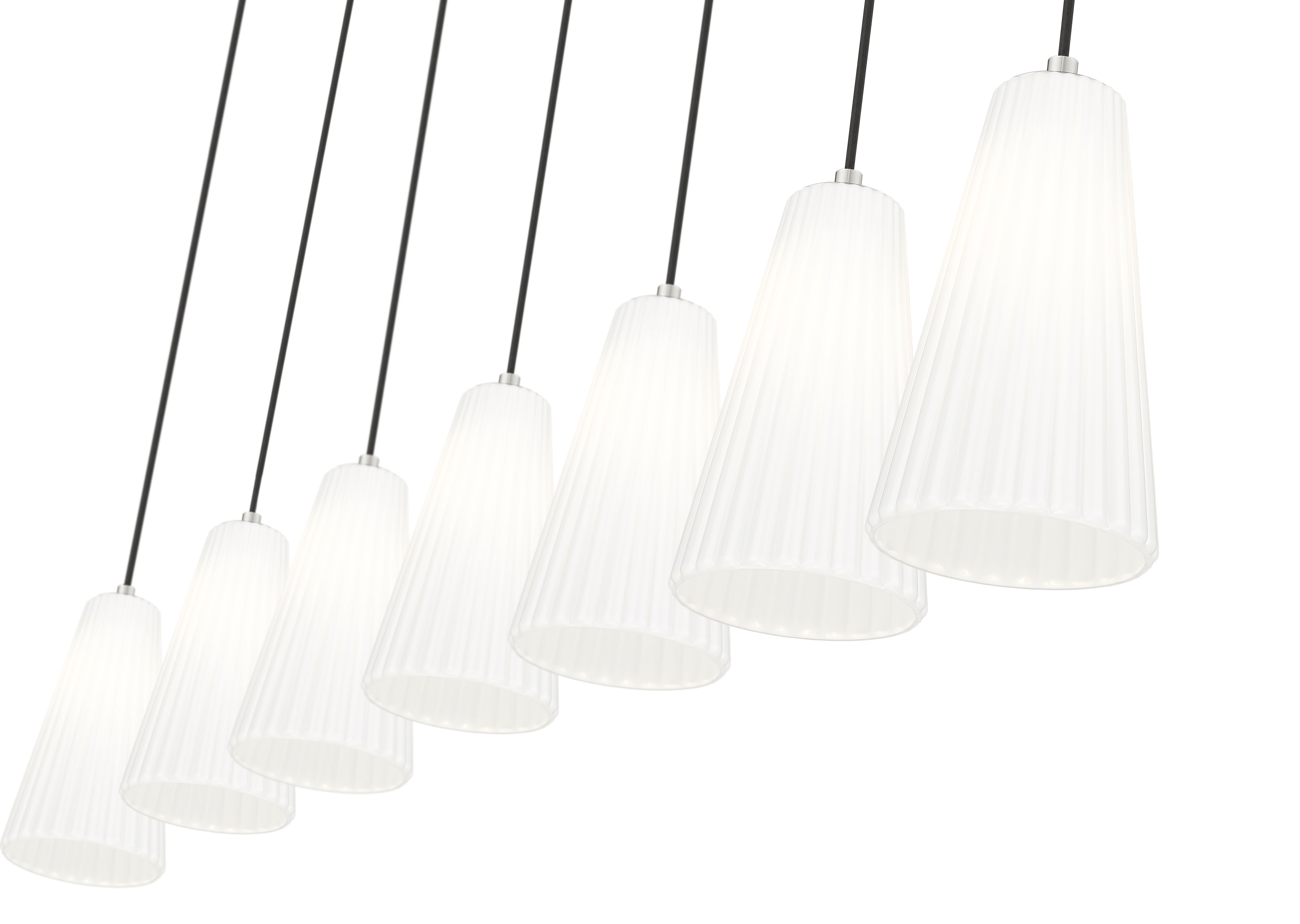Farrell 7 Light Linear Chandelier Brushed Nickel