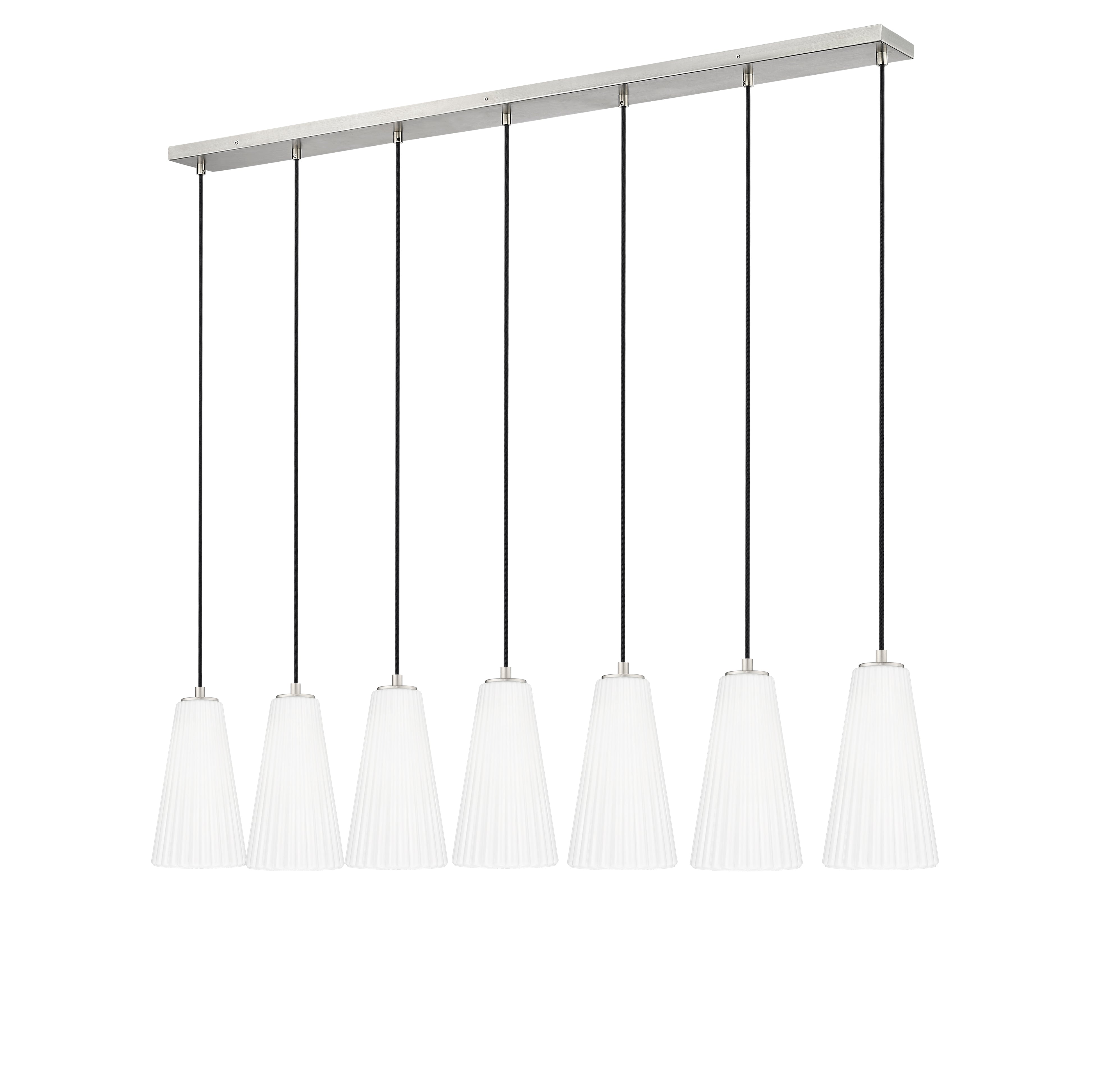 Farrell 7 Light Linear Chandelier Brushed Nickel