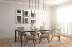 Farrell 7 Light Linear Chandelier Brushed Nickel