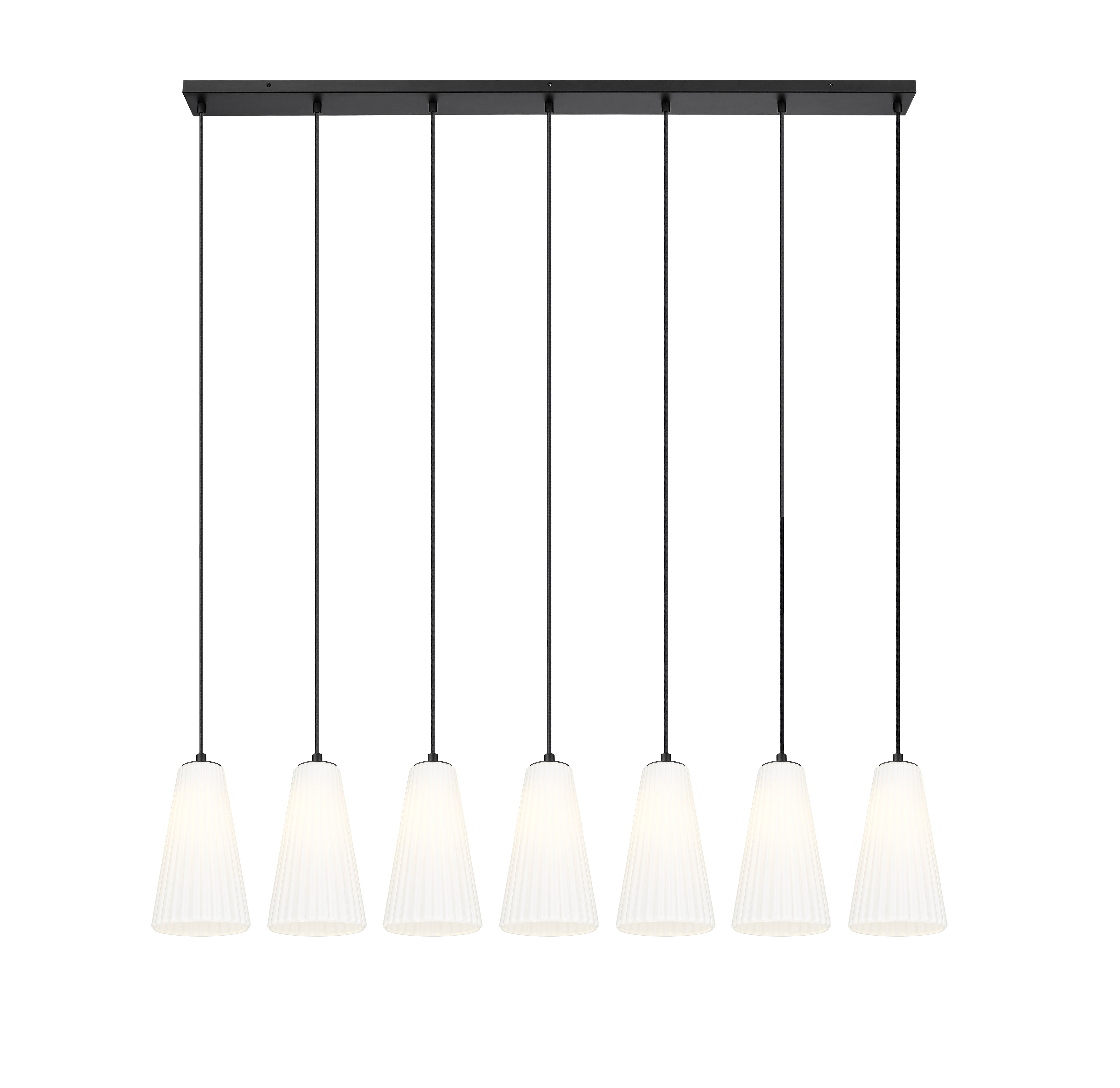 Farrell 7 Light Linear Chandelier Matte Black