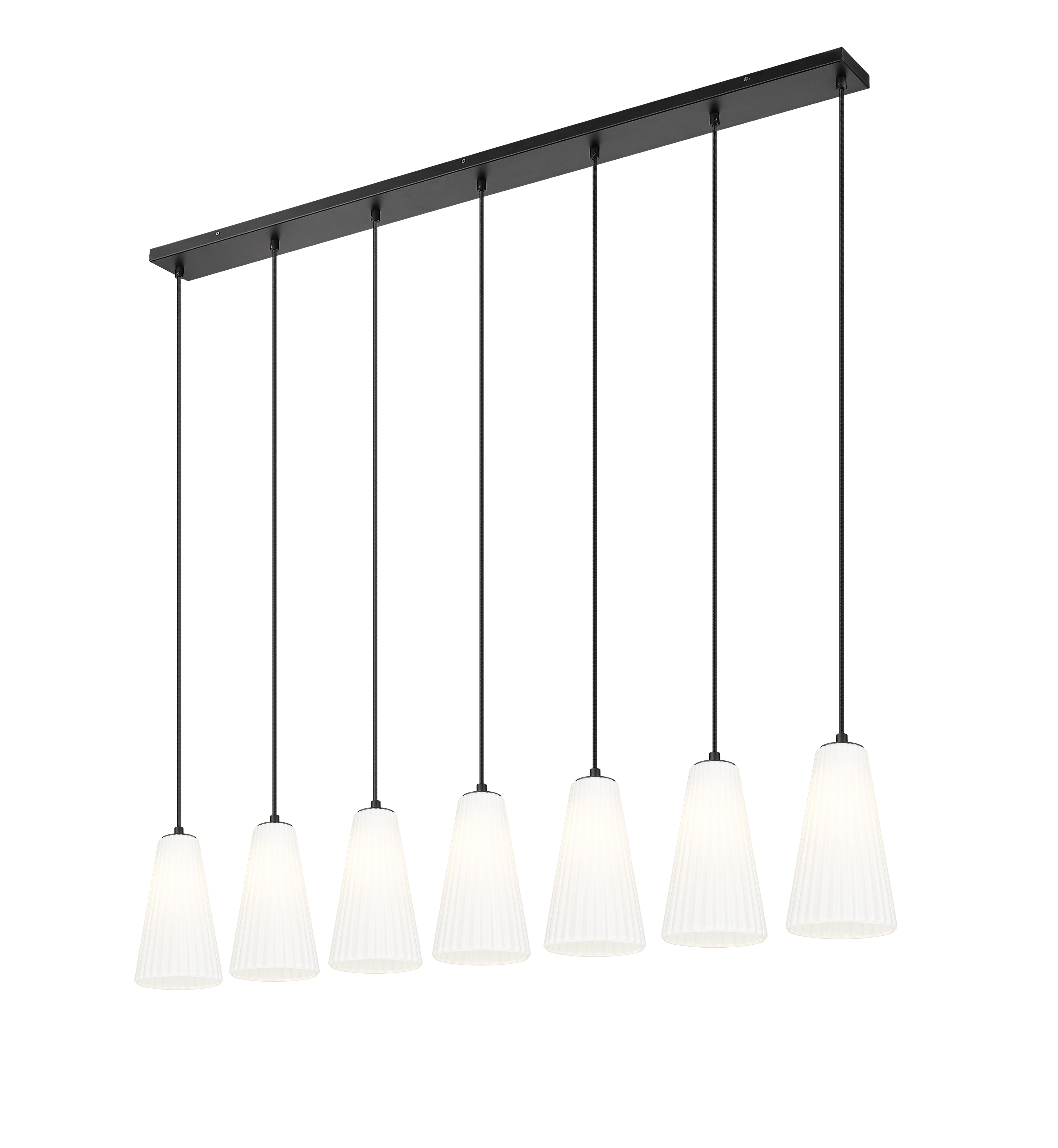 Farrell 7 Light Linear Chandelier Matte Black