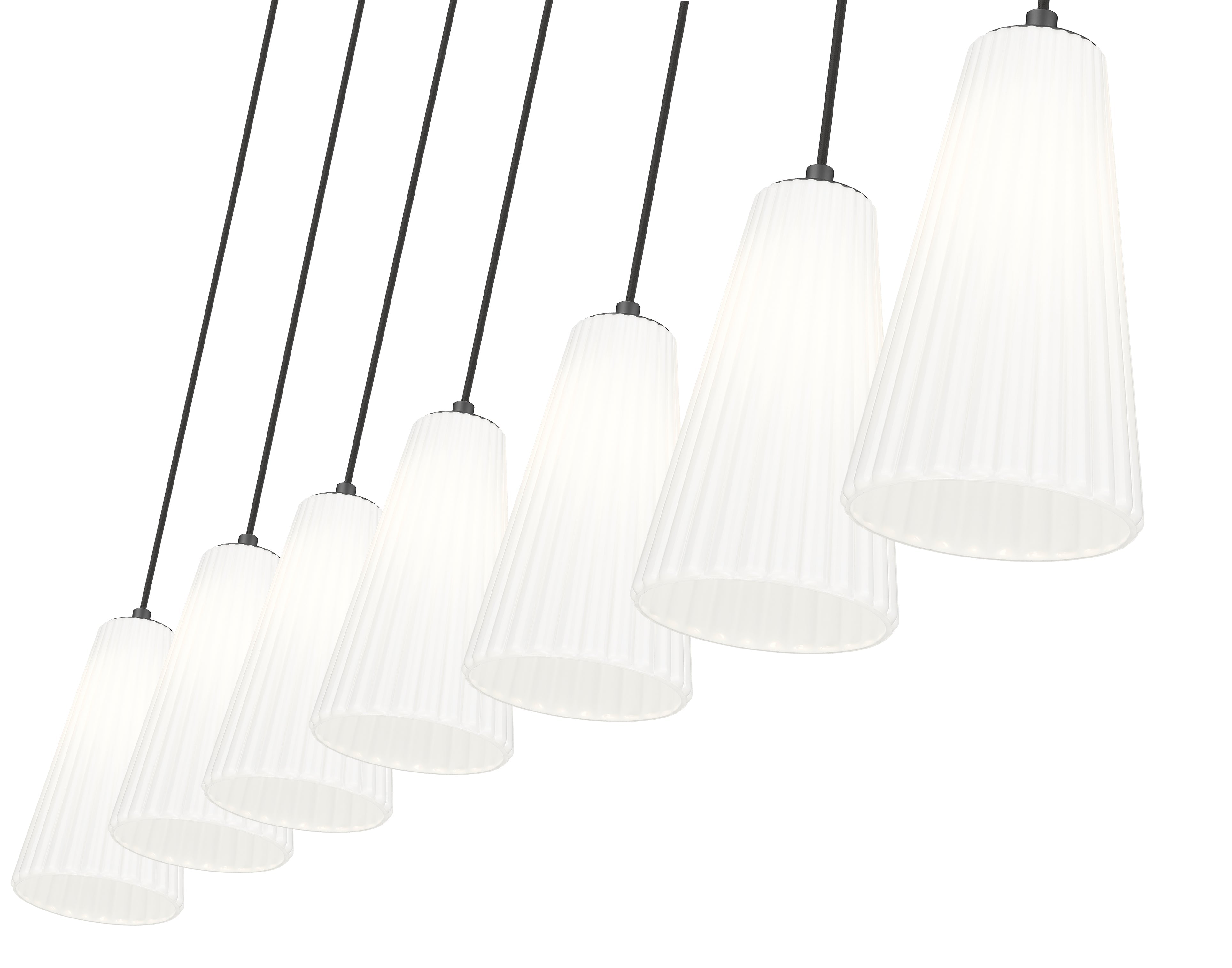 Farrell 7 Light Linear Chandelier Matte Black