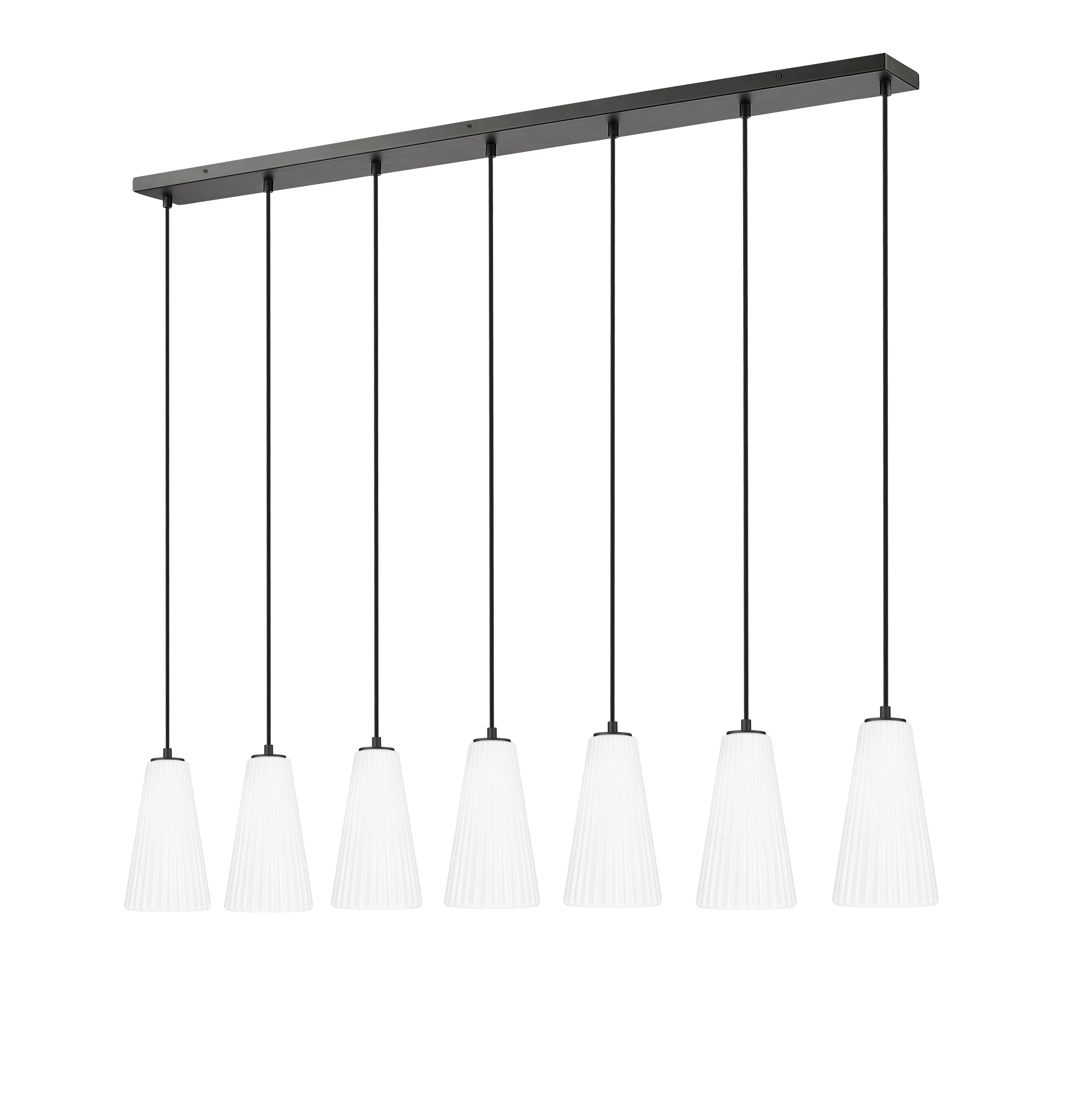 Farrell 7 Light Linear Chandelier Matte Black