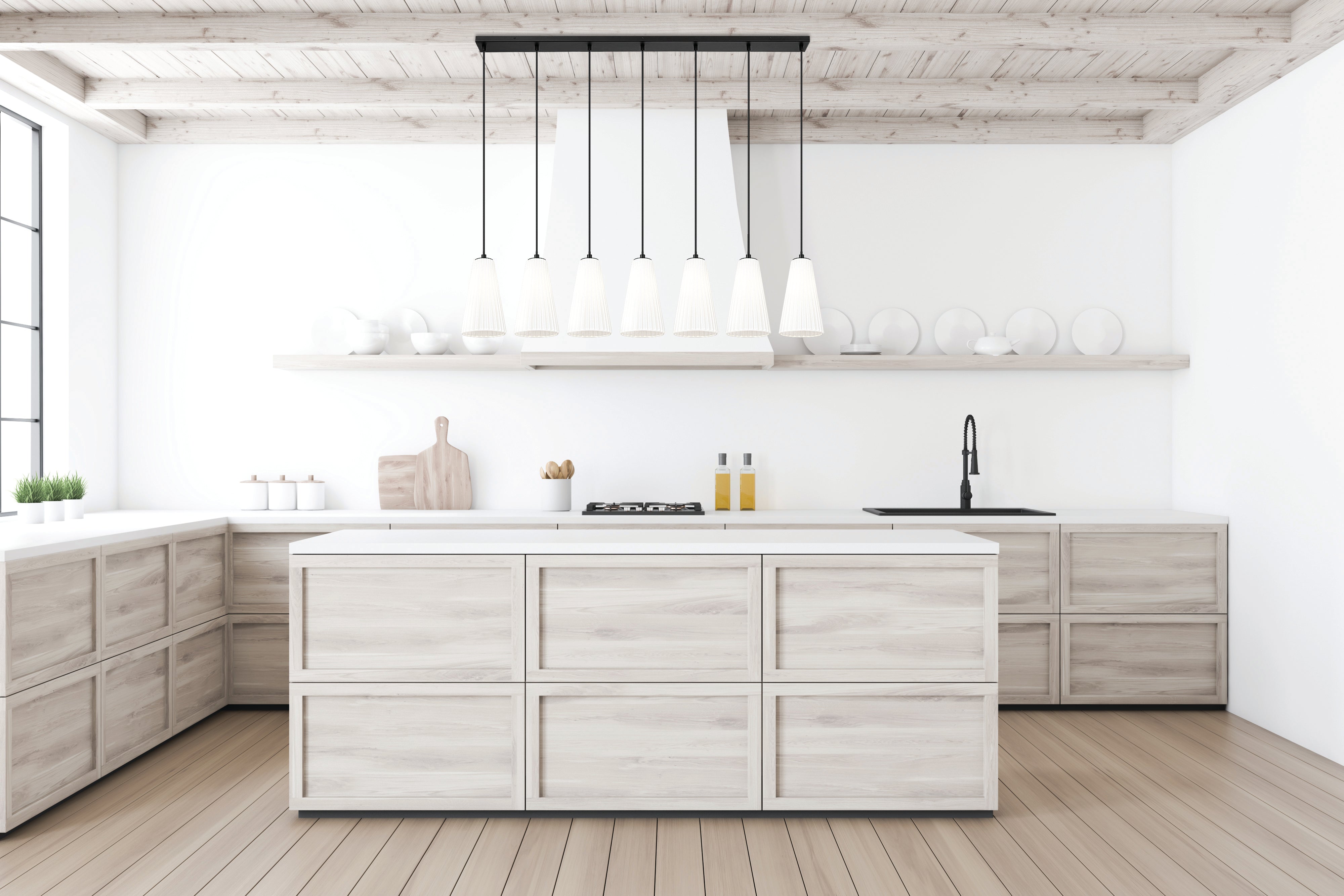 Farrell 7 Light Linear Chandelier Matte Black