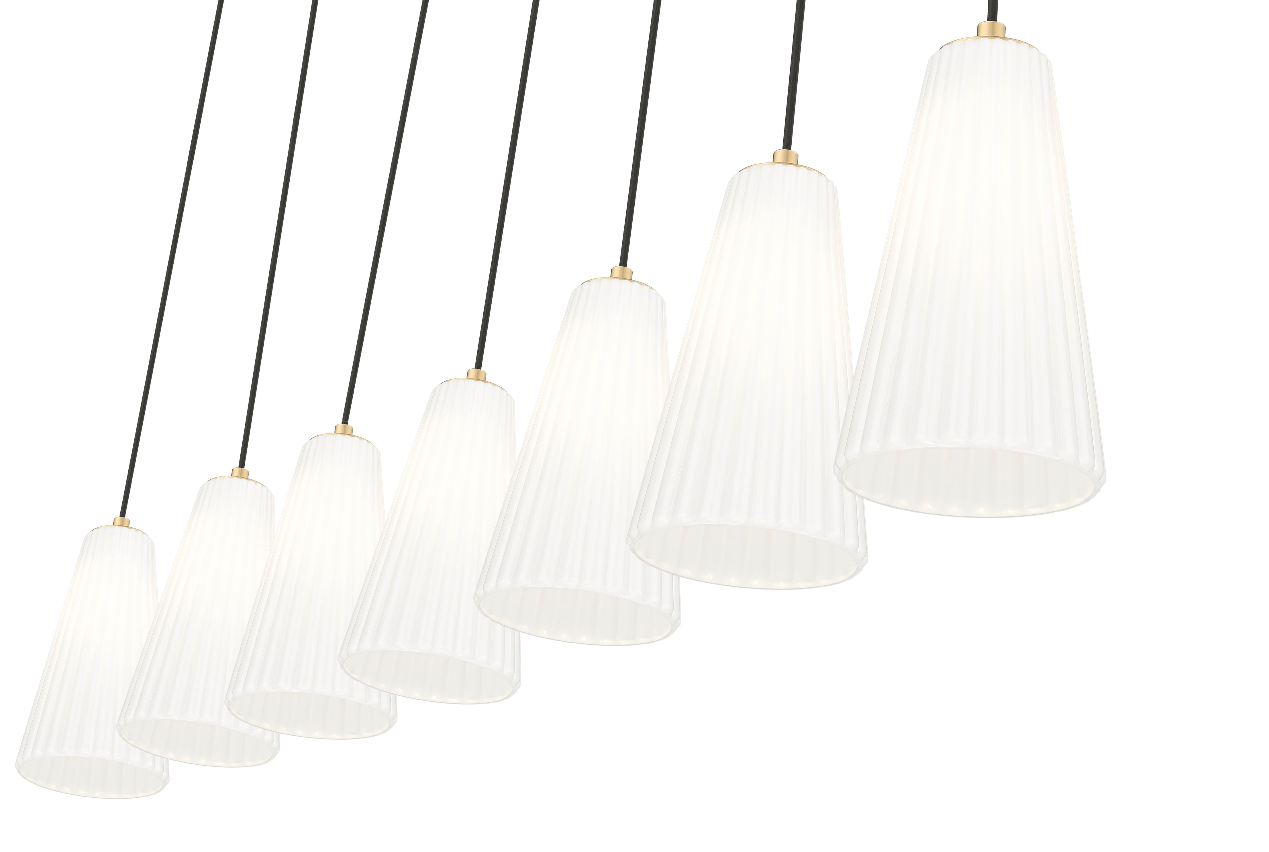 Farrell 7 Light Linear Chandelier Modern Gold