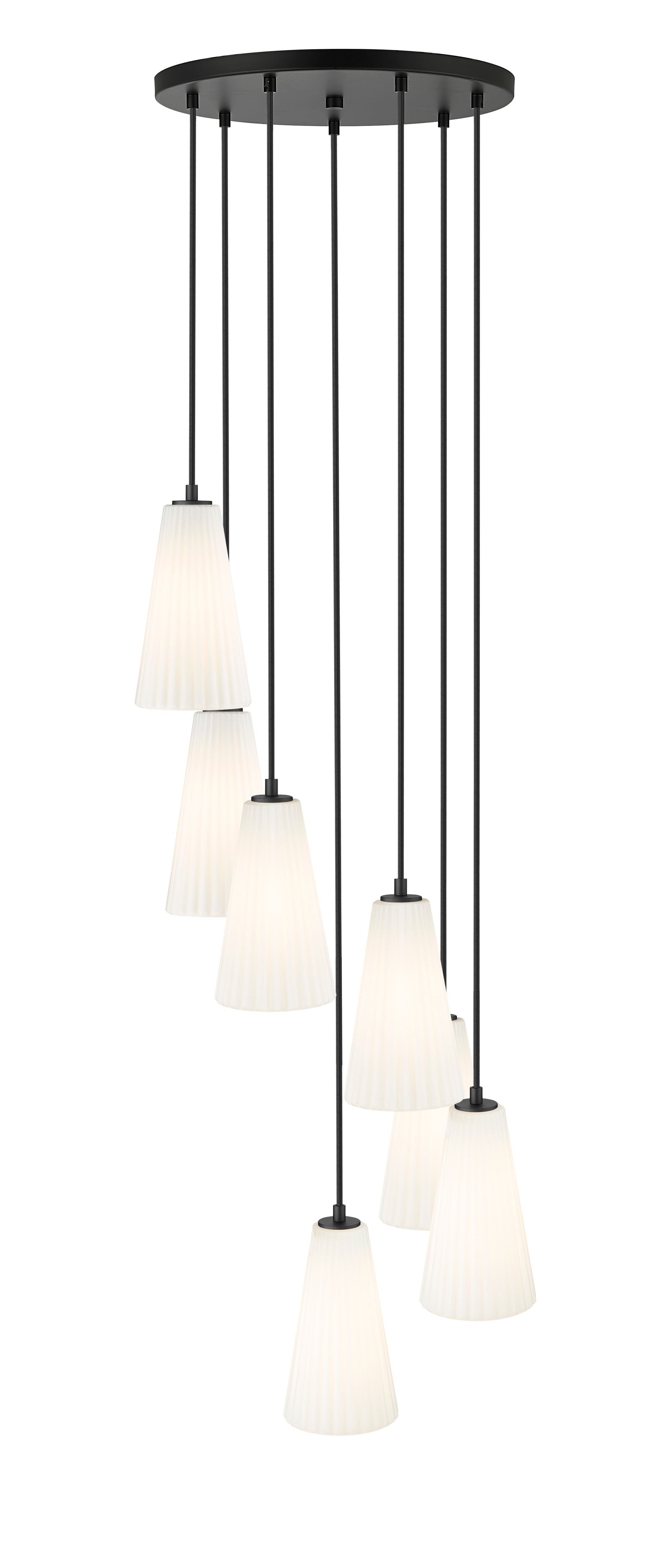 Farrell 7 Light Chandelier Matte Black