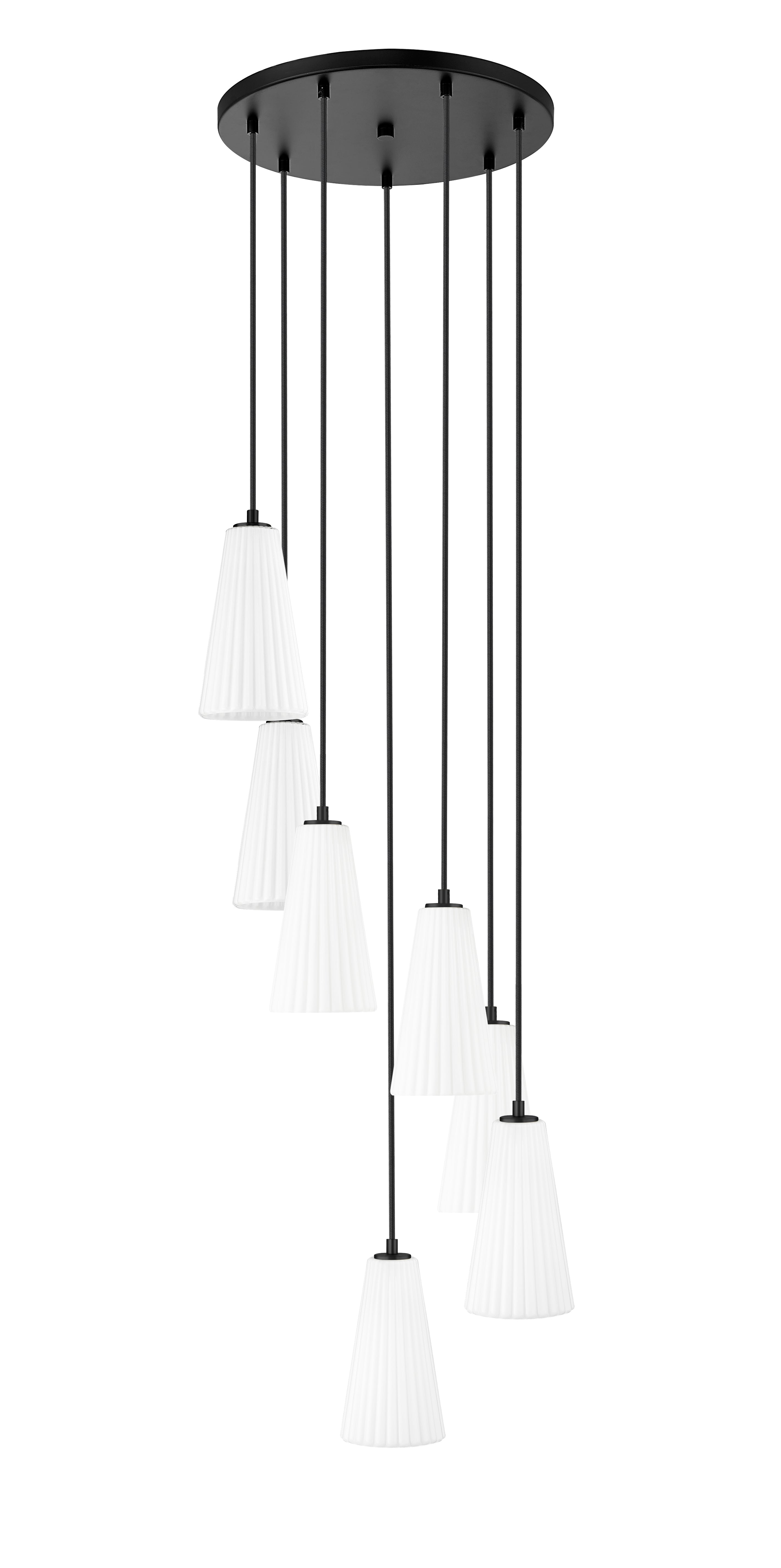 Farrell 7 Light Chandelier Matte Black
