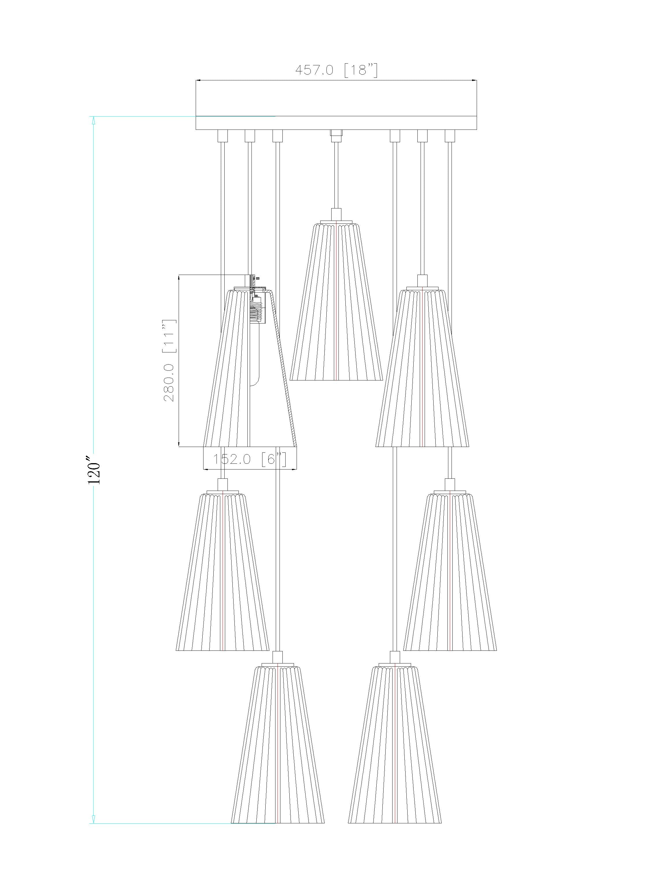 Farrell 7 Light Chandelier Modern Gold