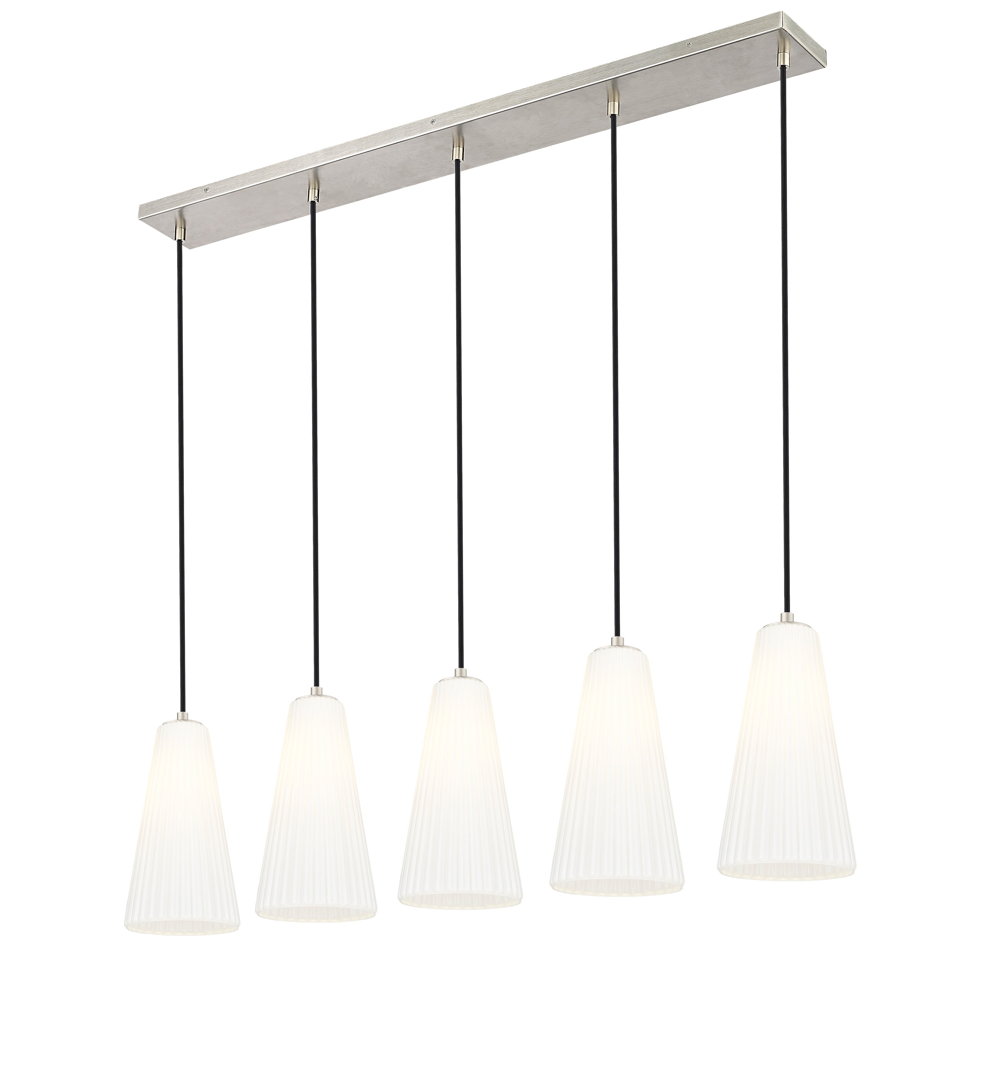 Farrell 5 Light Linear Chandelier Brushed Nickel