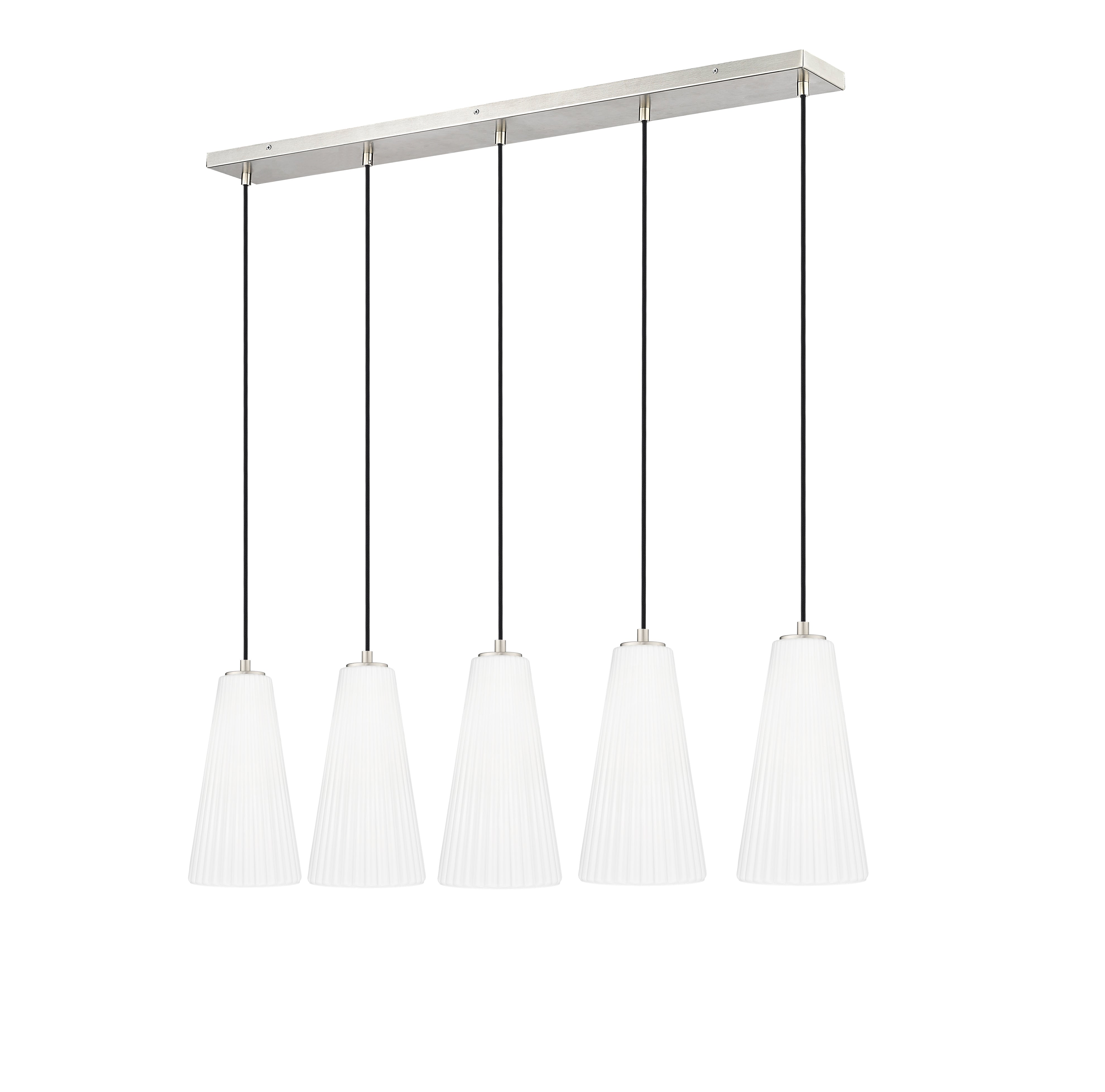 Farrell 5 Light Linear Chandelier Brushed Nickel