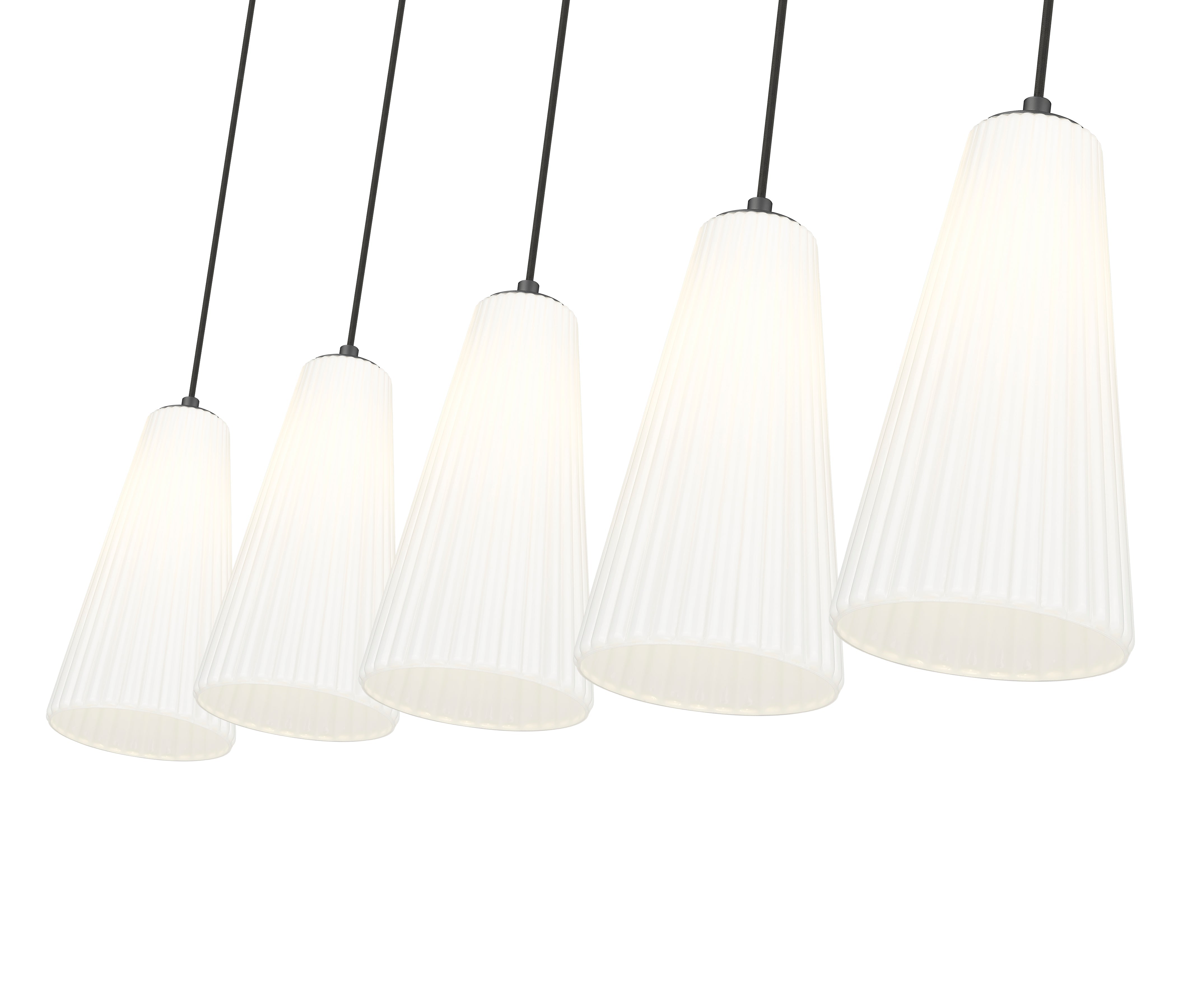 Farrell 5 Light Linear Chandelier Matte Black