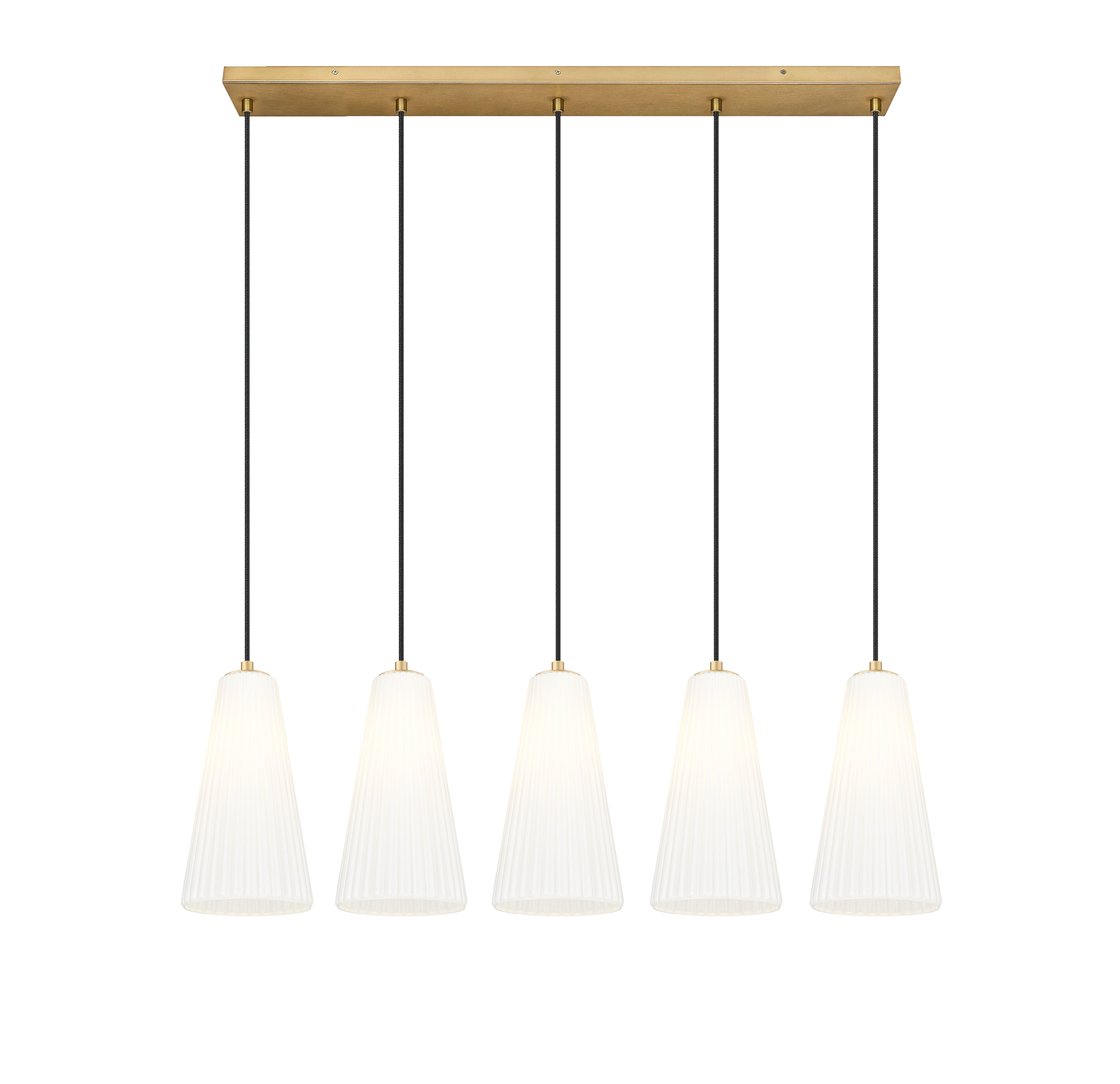 Farrell 5 Light Linear Chandelier Modern Gold