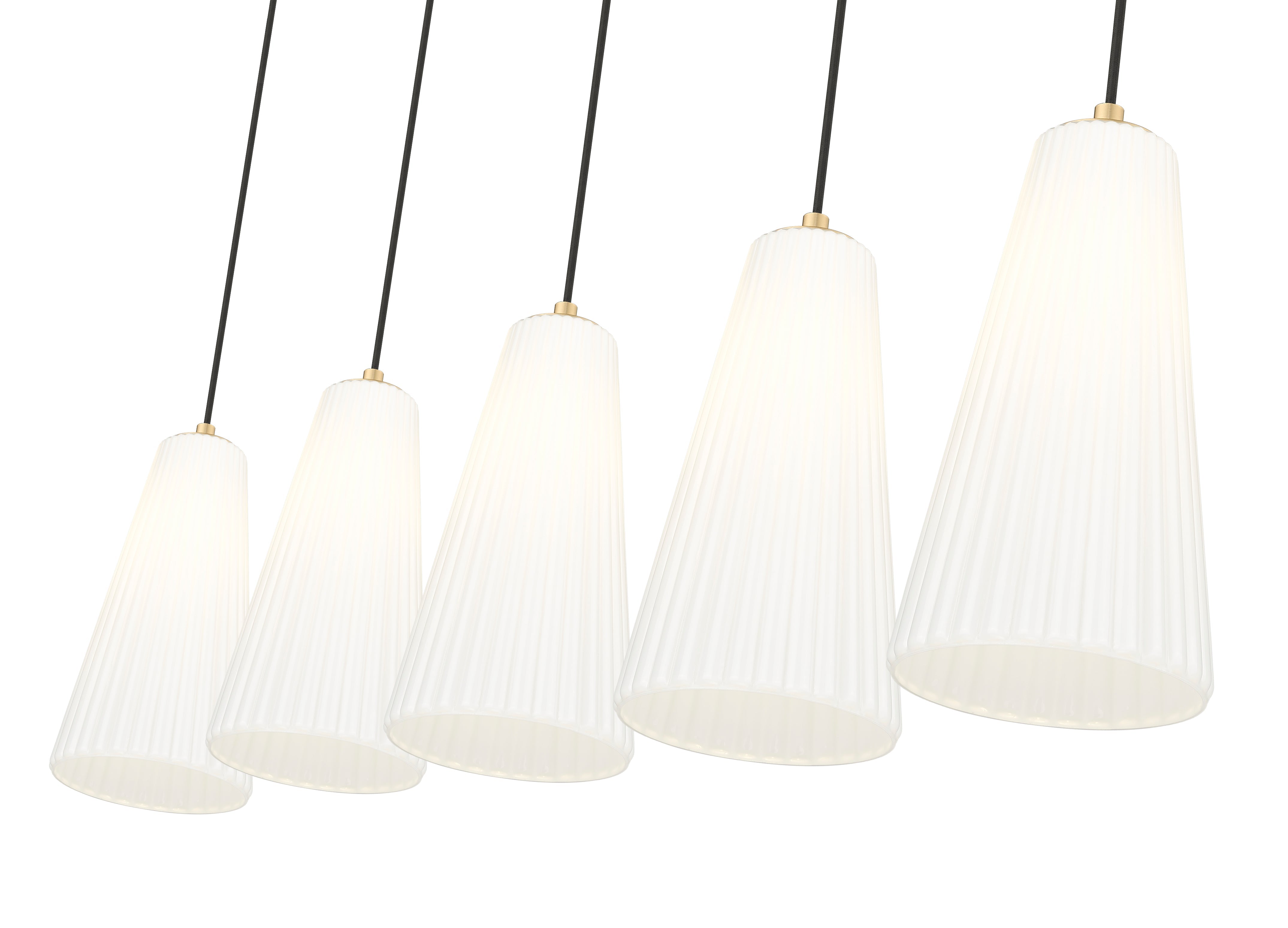 Farrell 5 Light Linear Chandelier Modern Gold