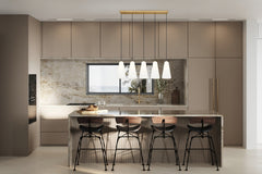 Farrell 5 Light Linear Chandelier Modern Gold