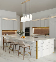 Farrell 5 Light Linear Chandelier Modern Gold