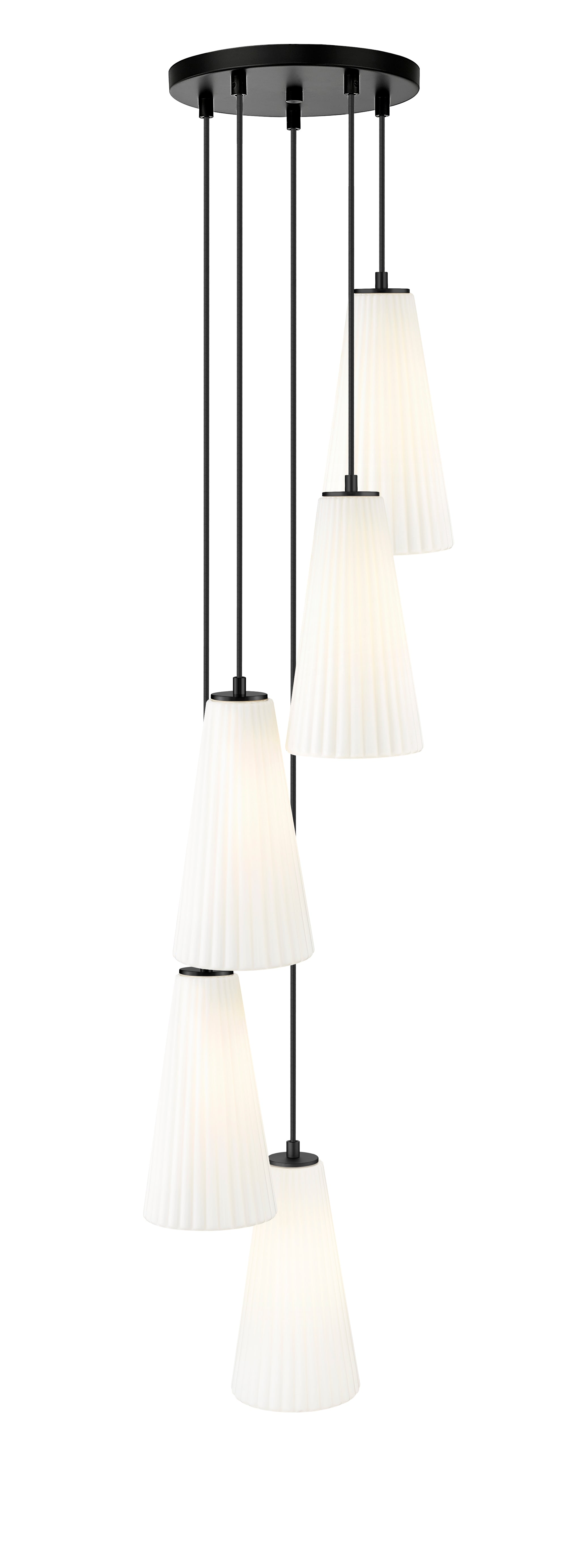 Farrell 5 Light Chandelier Matte Black