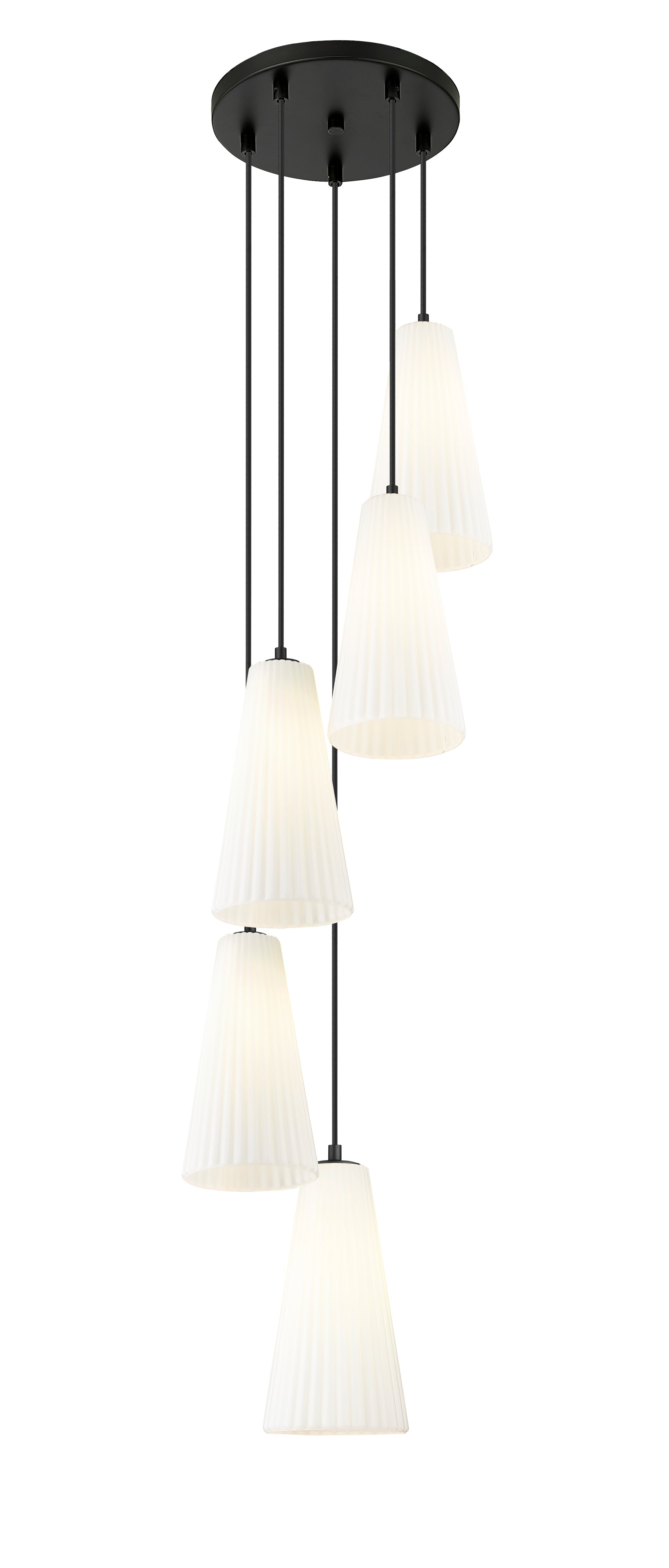 Farrell 5 Light Chandelier Matte Black