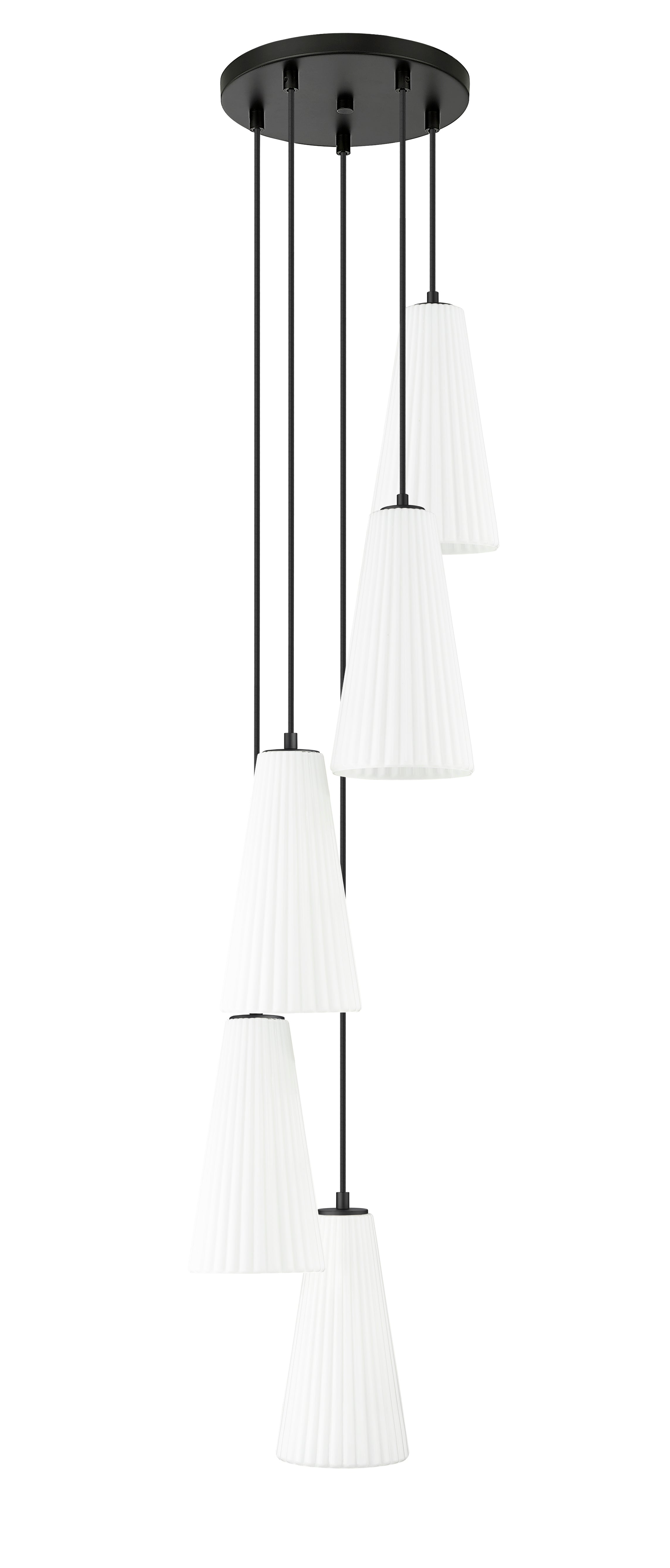 Farrell 5 Light Chandelier Matte Black