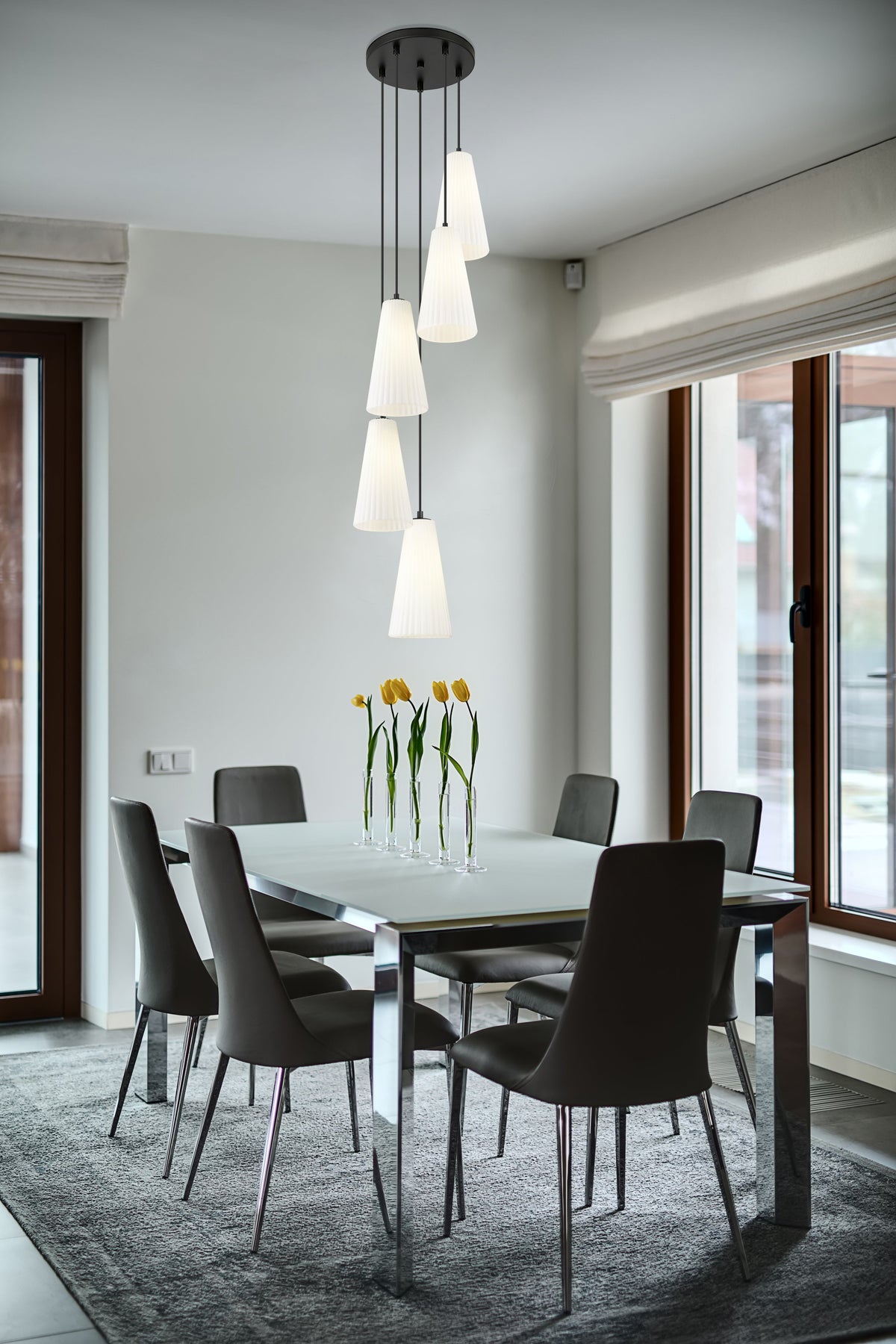 Farrell 5 Light Chandelier Matte Black