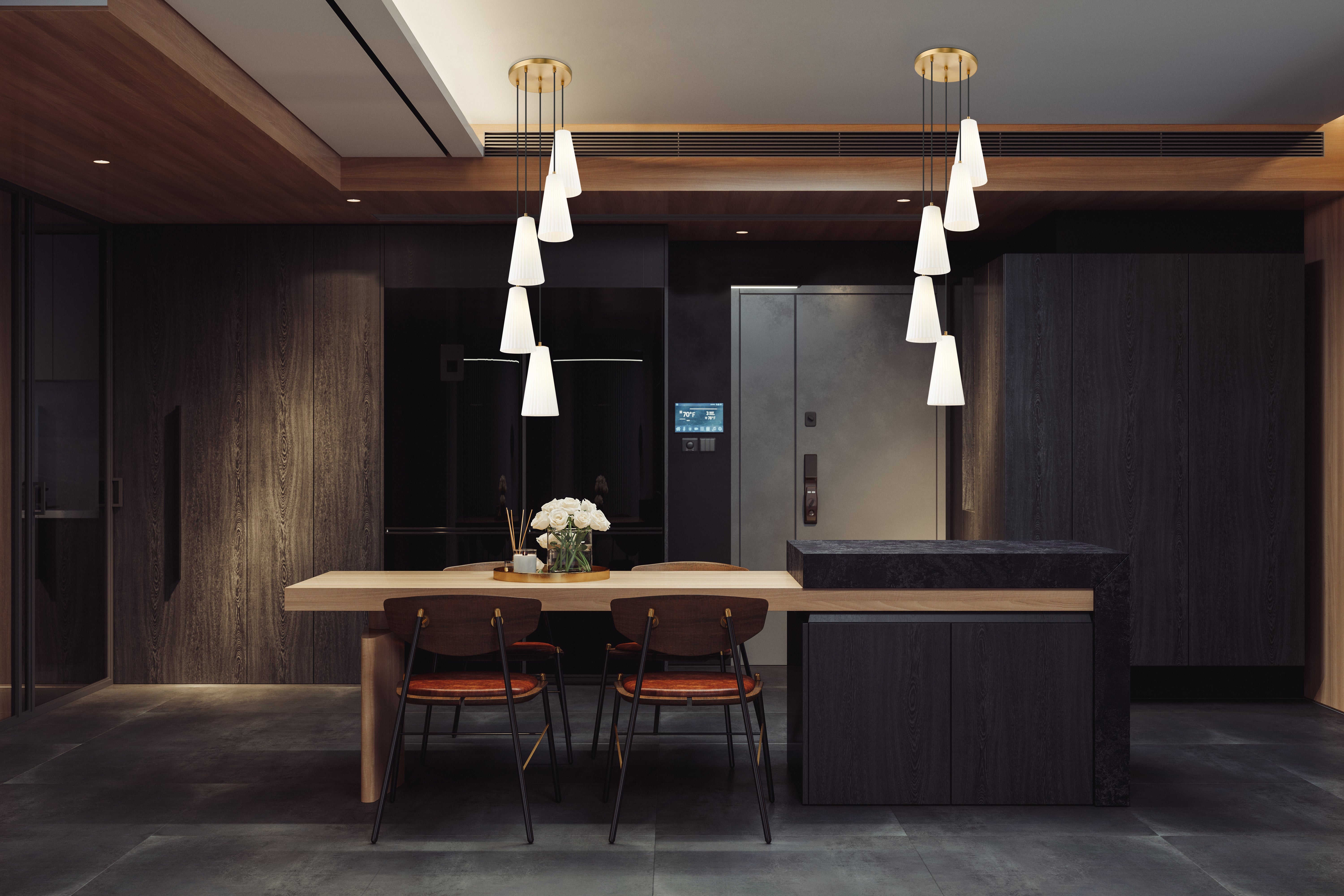 Farrell 5 Light Chandelier Modern Gold