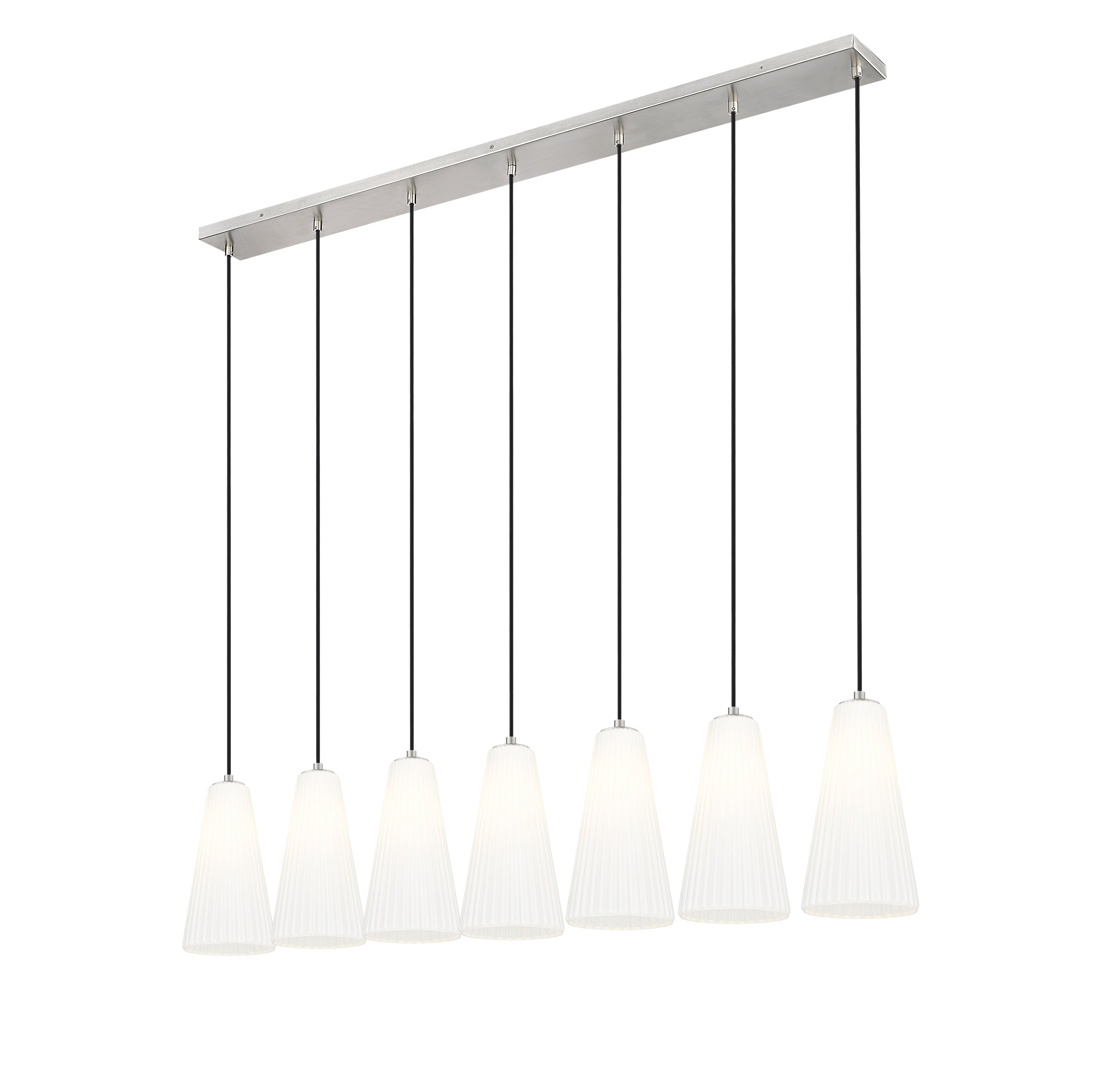 Farrell 7 Light Linear Chandelier Brushed Nickel