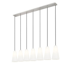 Farrell 7 Light Linear Chandelier Brushed Nickel