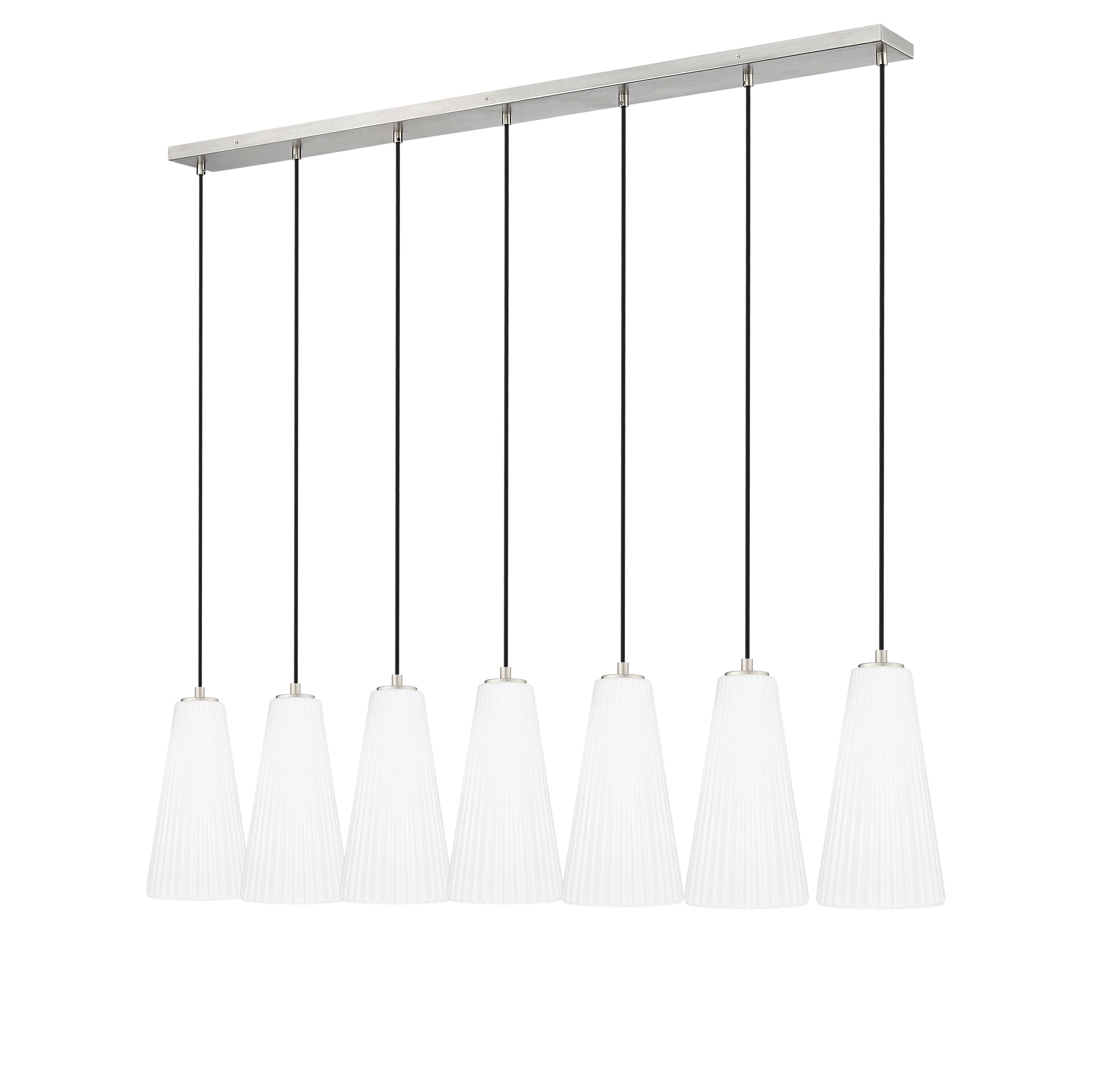 Farrell 7 Light Linear Chandelier Brushed Nickel