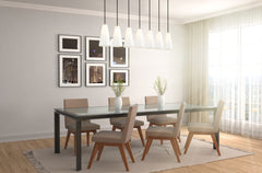 Farrell 7 Light Linear Chandelier Brushed Nickel