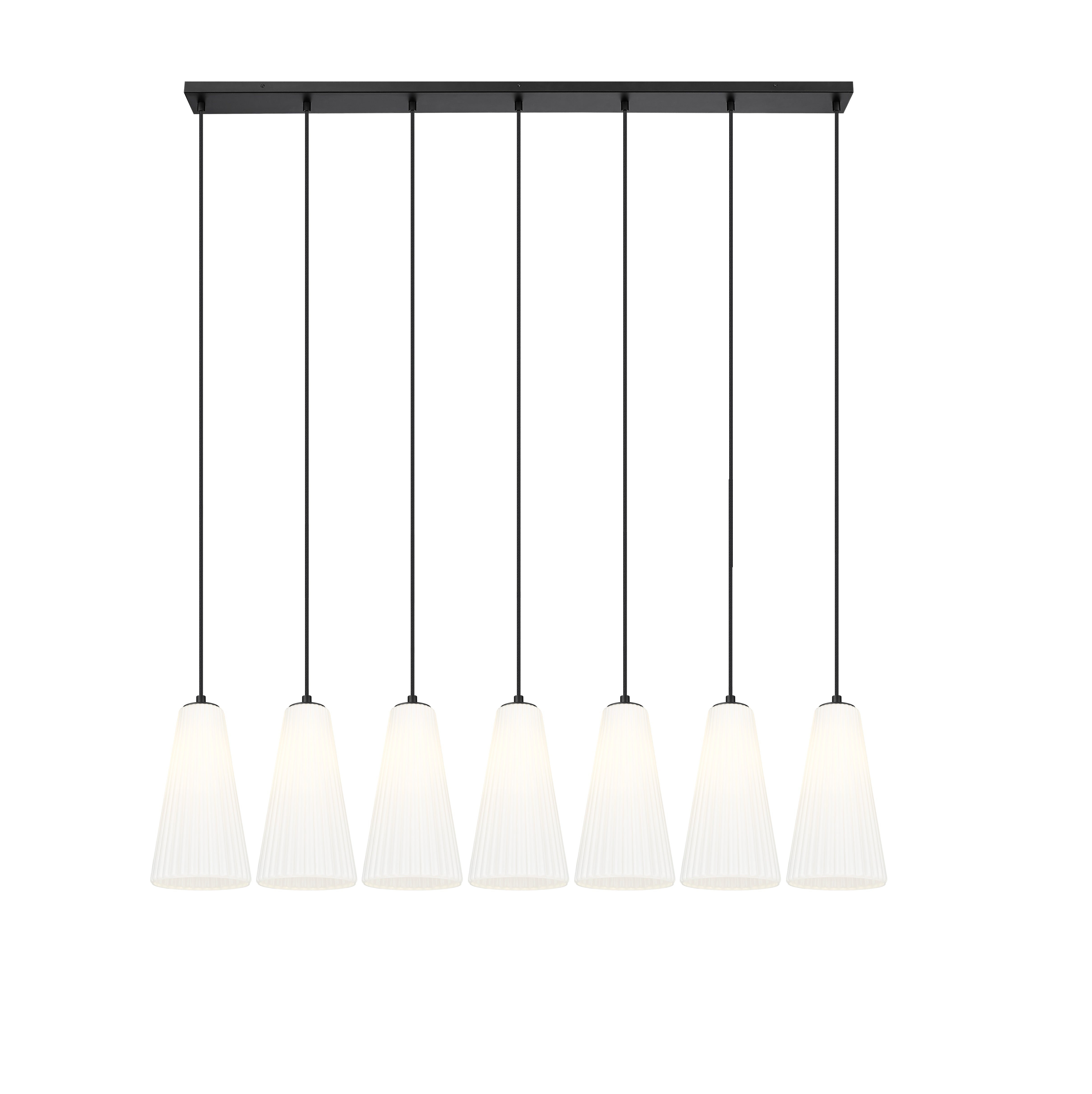 Farrell 7 Light Linear Chandelier Matte Black