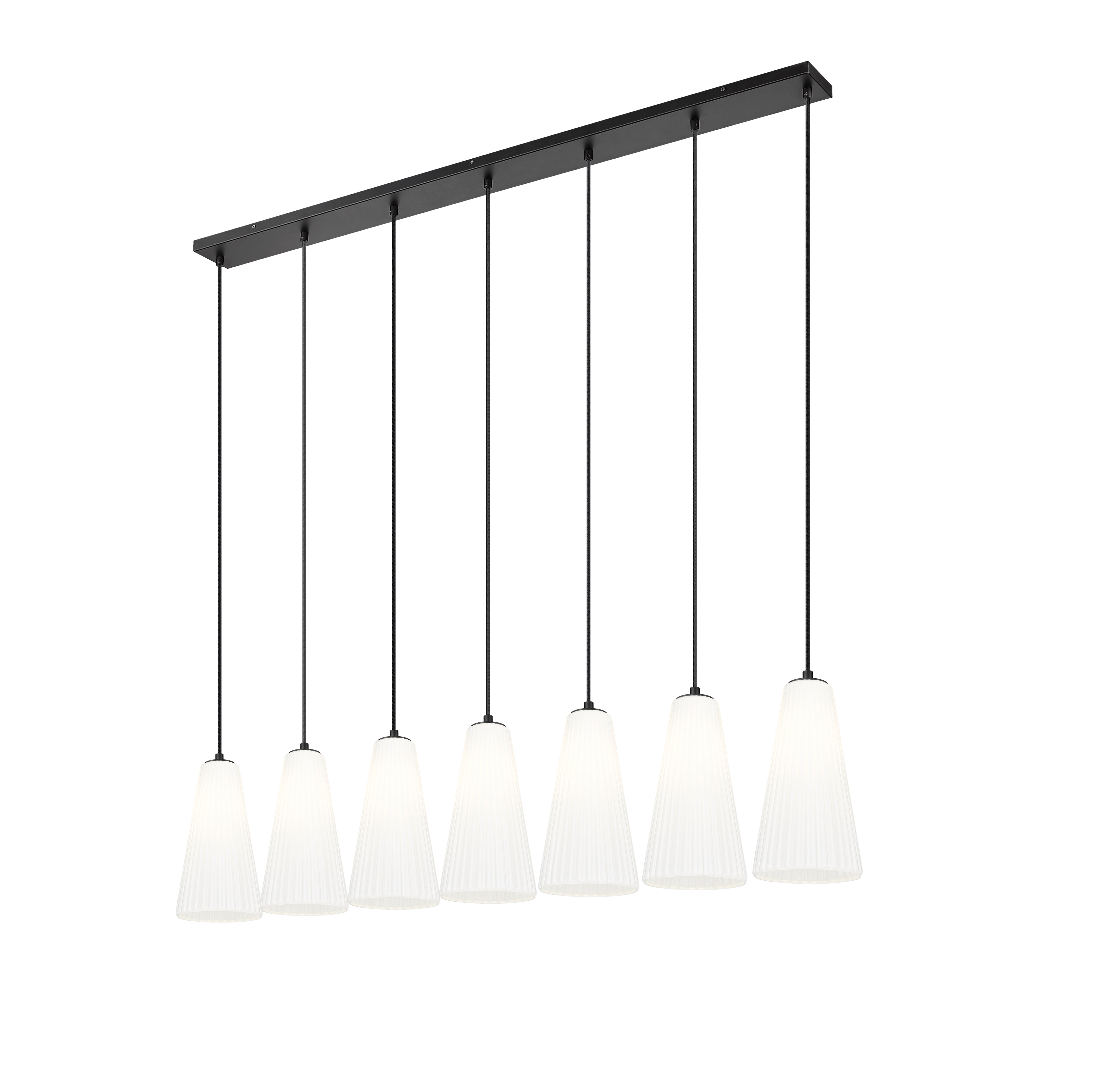 Farrell 7 Light Linear Chandelier Matte Black