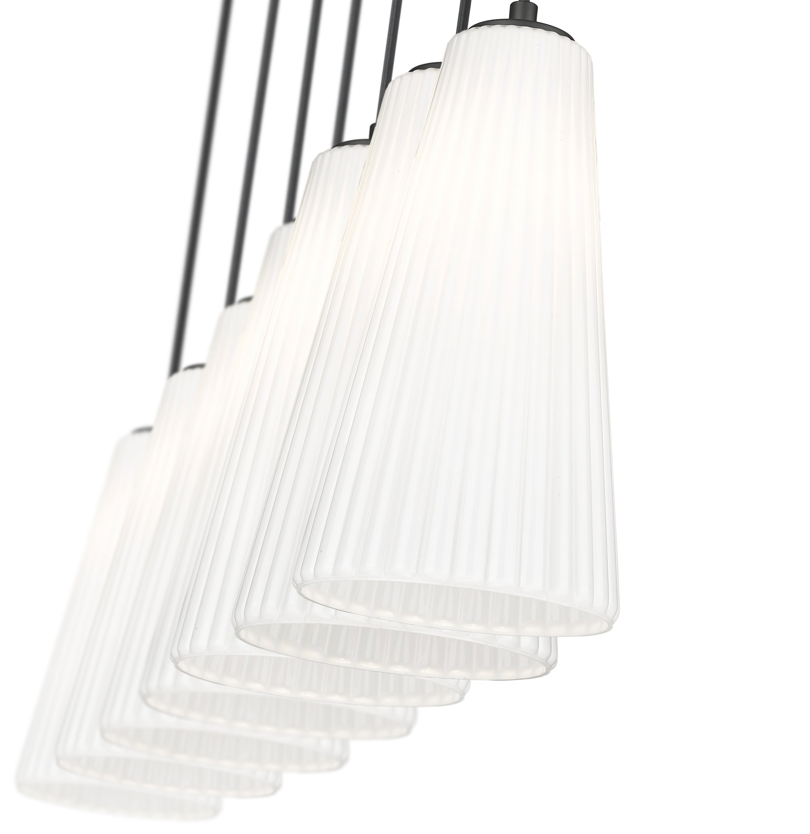 Farrell 7 Light Linear Chandelier Matte Black
