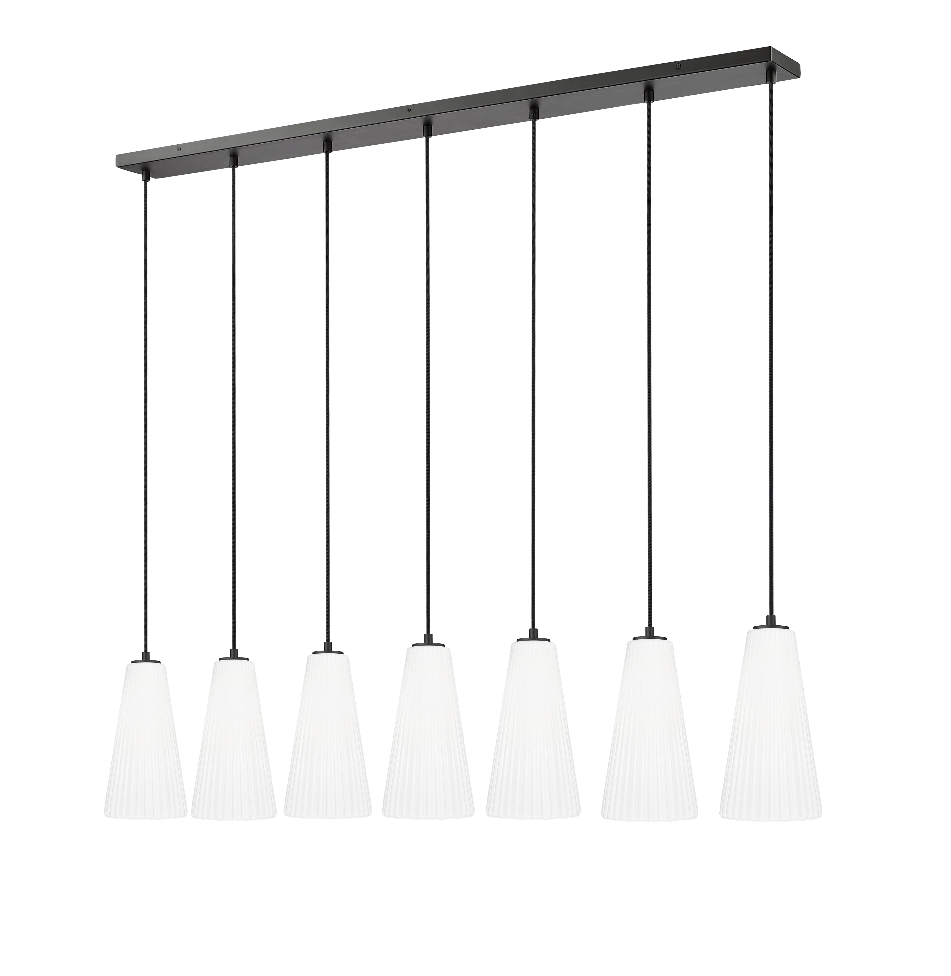 Farrell 7 Light Linear Chandelier Matte Black
