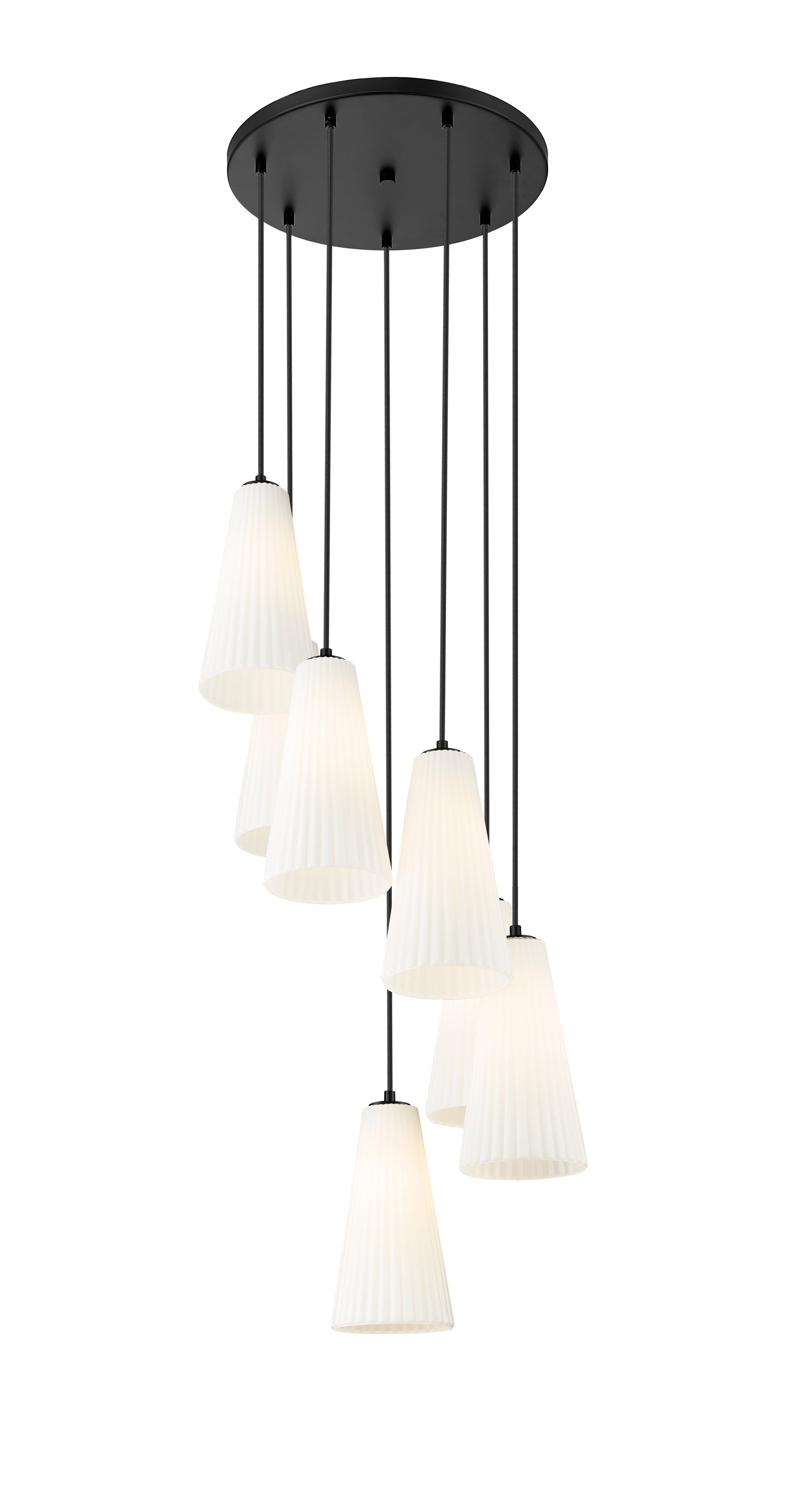 Farrell 7 Light Chandelier Matte Black