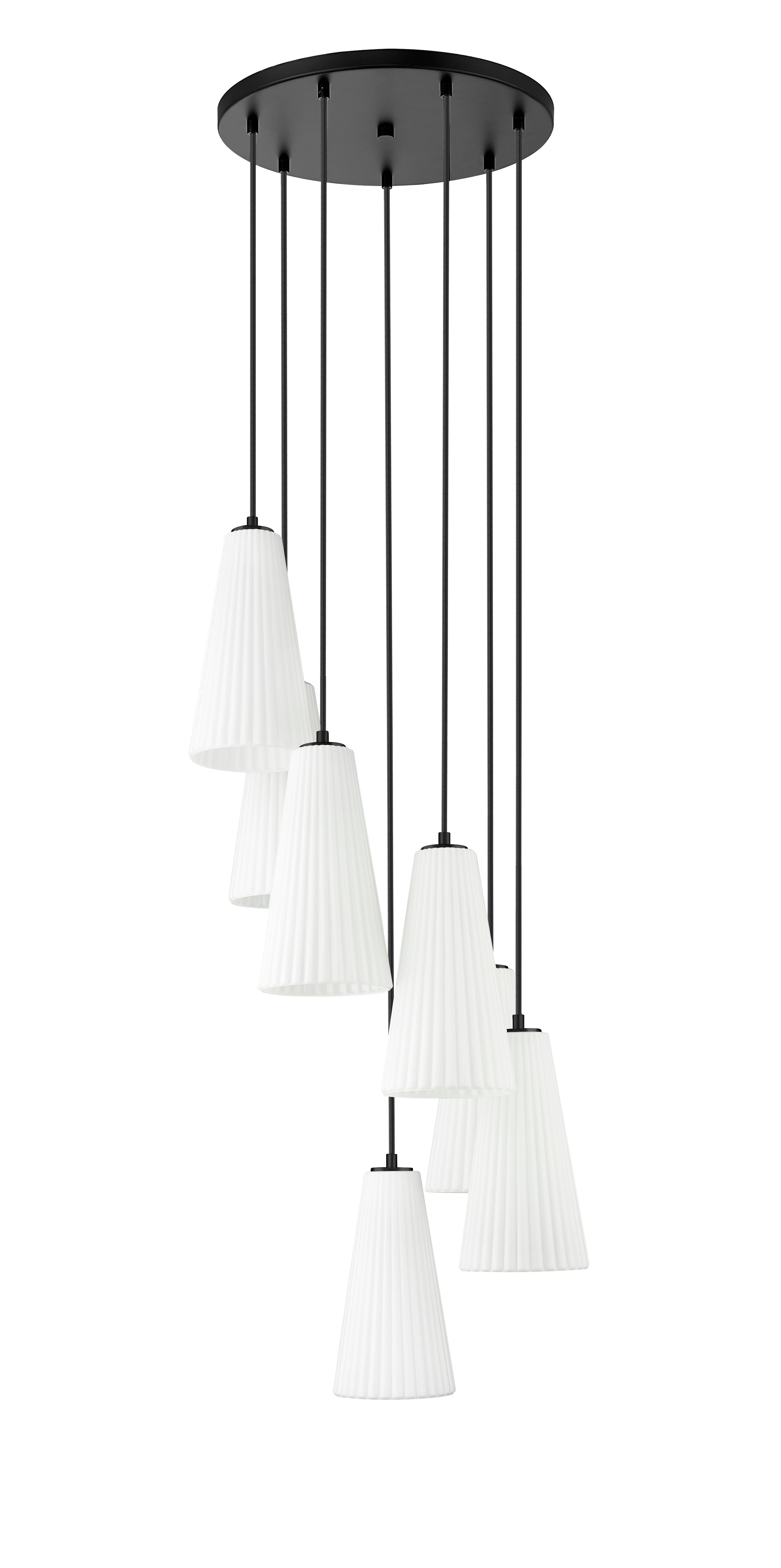 Farrell 7 Light Chandelier Matte Black