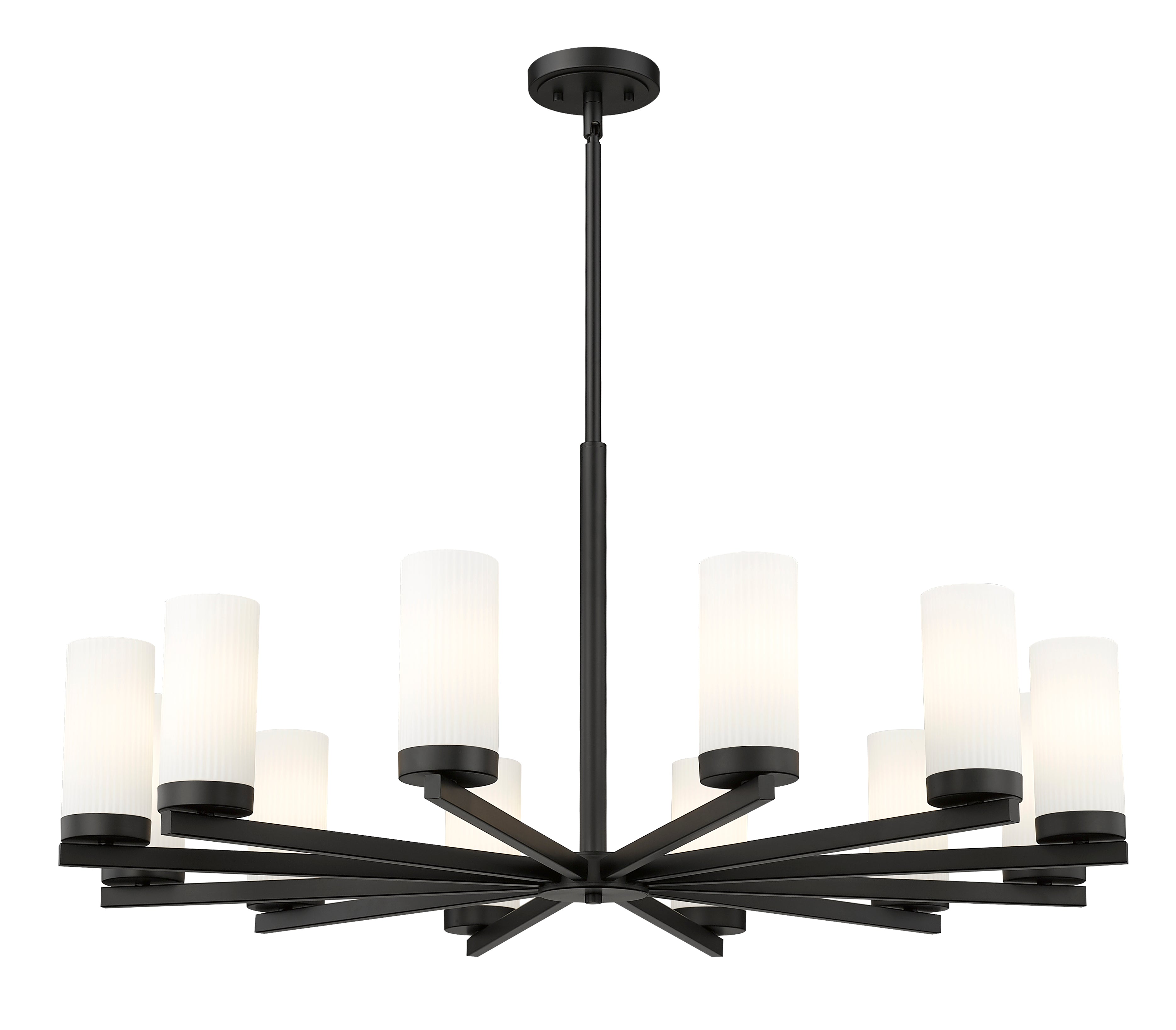 Danica 12 Light Chandelier Matte Black