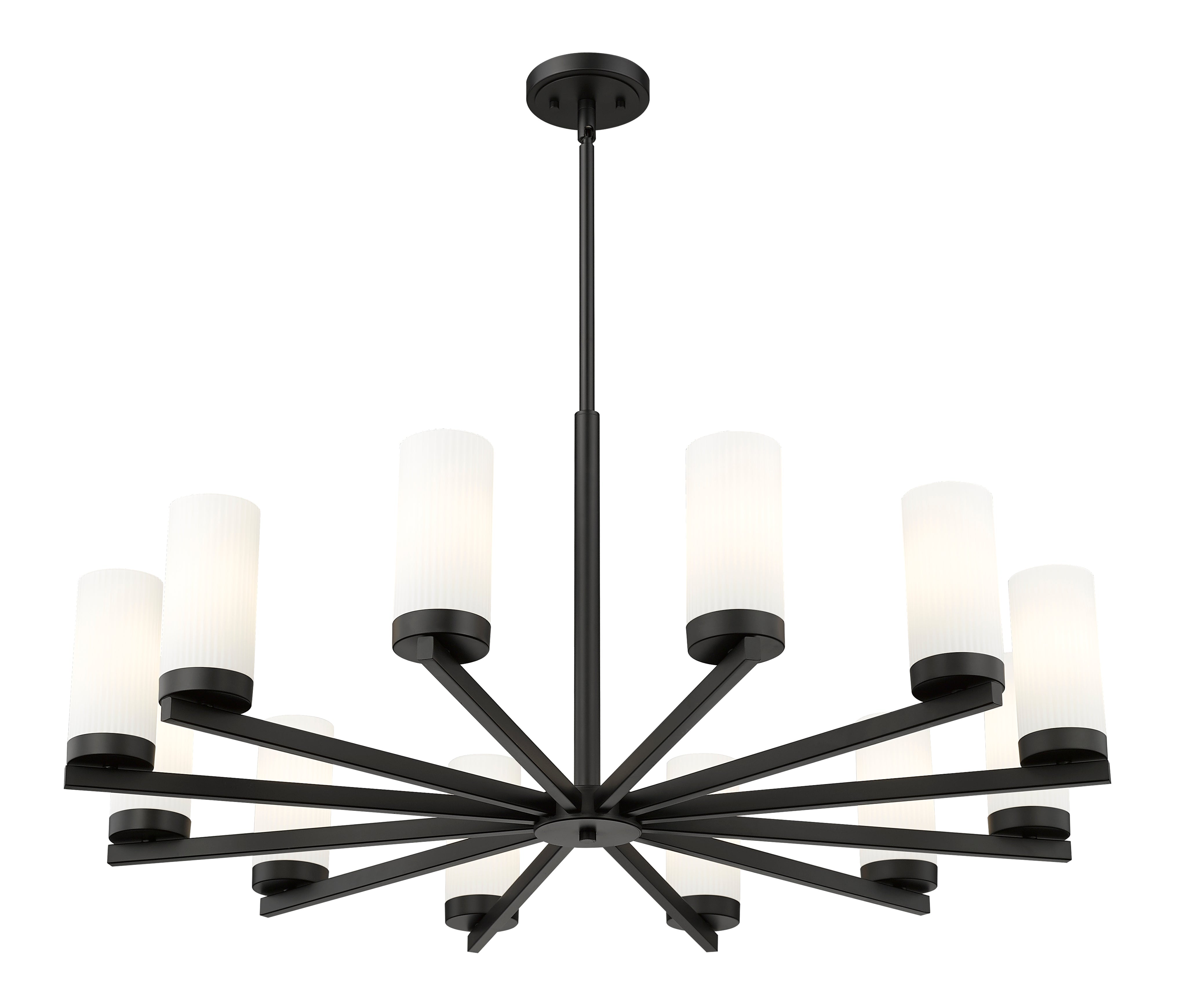 Danica 12 Light Chandelier Matte Black