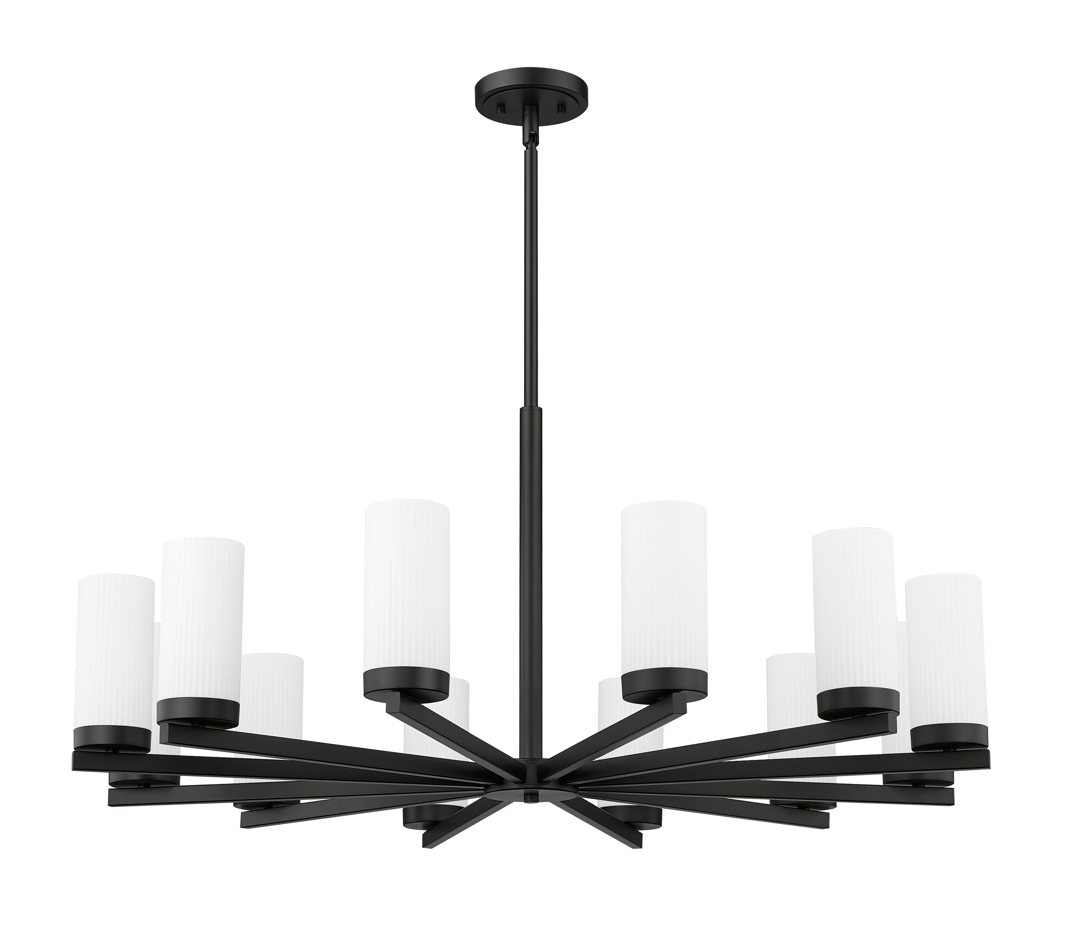 Danica 12 Light Chandelier Matte Black