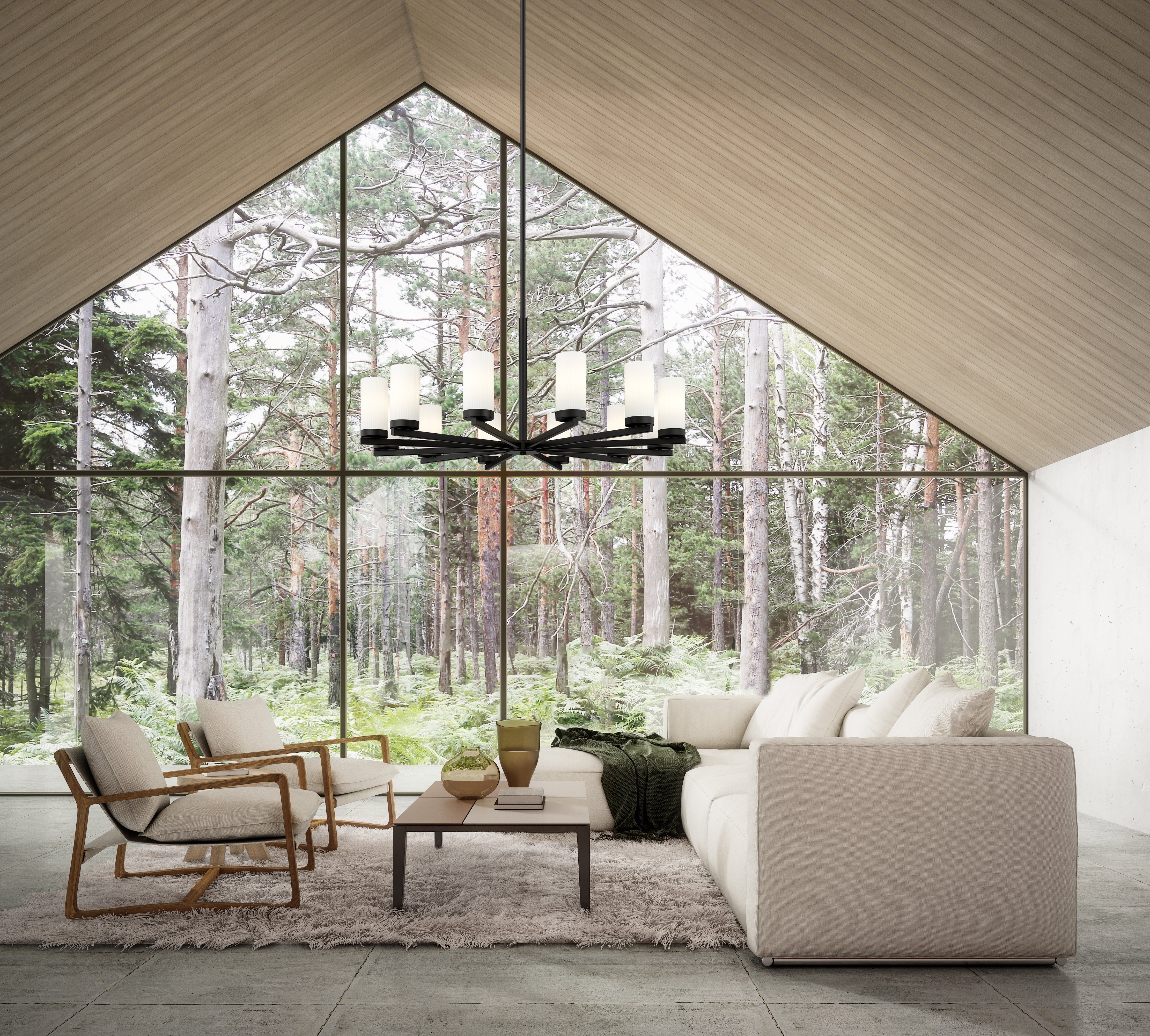 Danica 12 Light Chandelier Matte Black