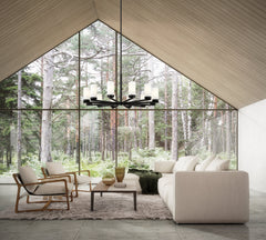 Danica 12 Light Chandelier Matte Black